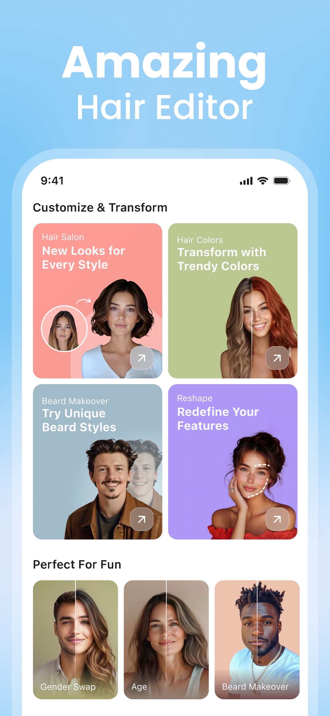 Hair AI: Hairstyle Filter, Cut App Store screenshot 2