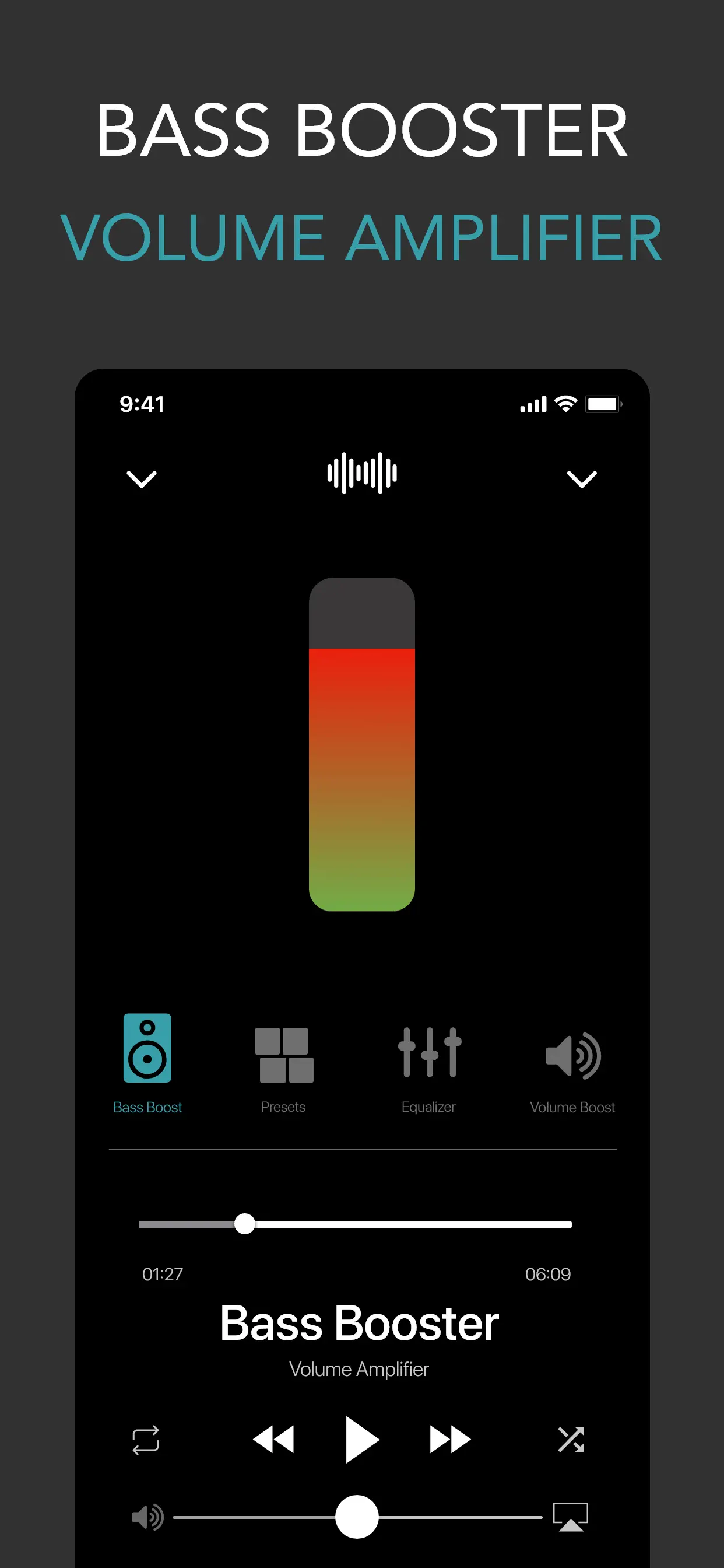 Bass Booster EQ + Volume Boost App Store screenshot 1