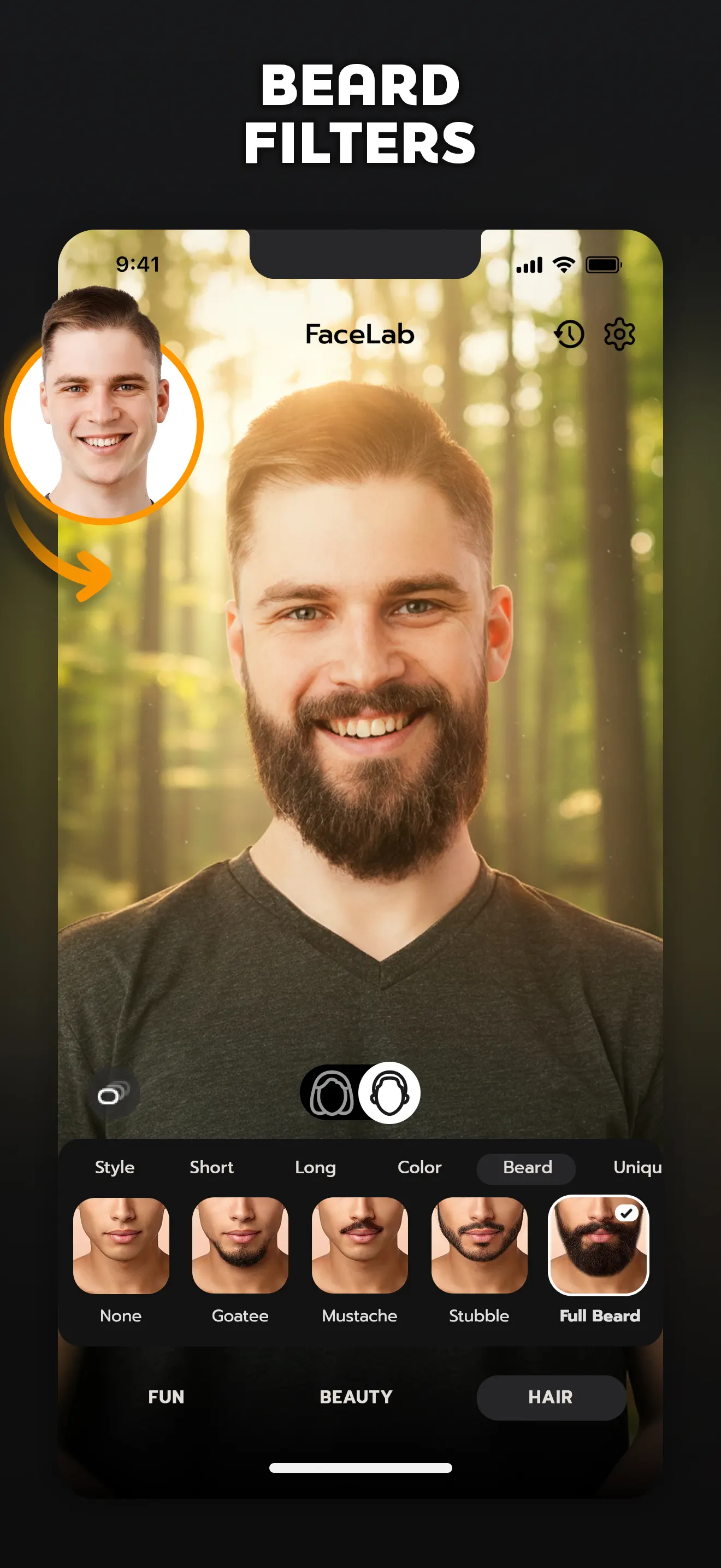 FaceLab: Face Age, Hair Filter App Store screenshot 3