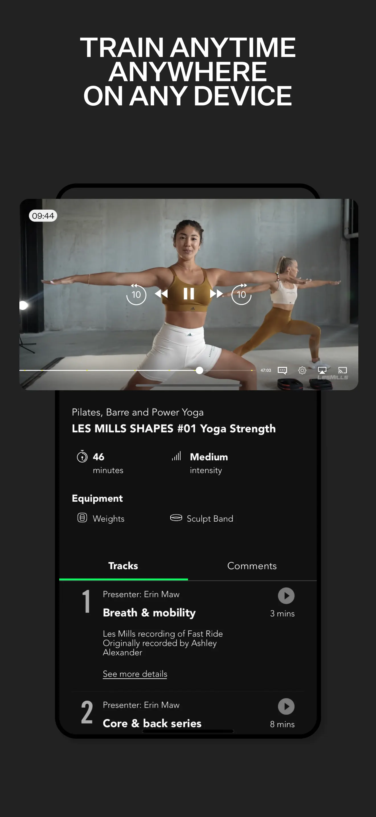 LES MILLS+: home workout app App Store screenshot 3