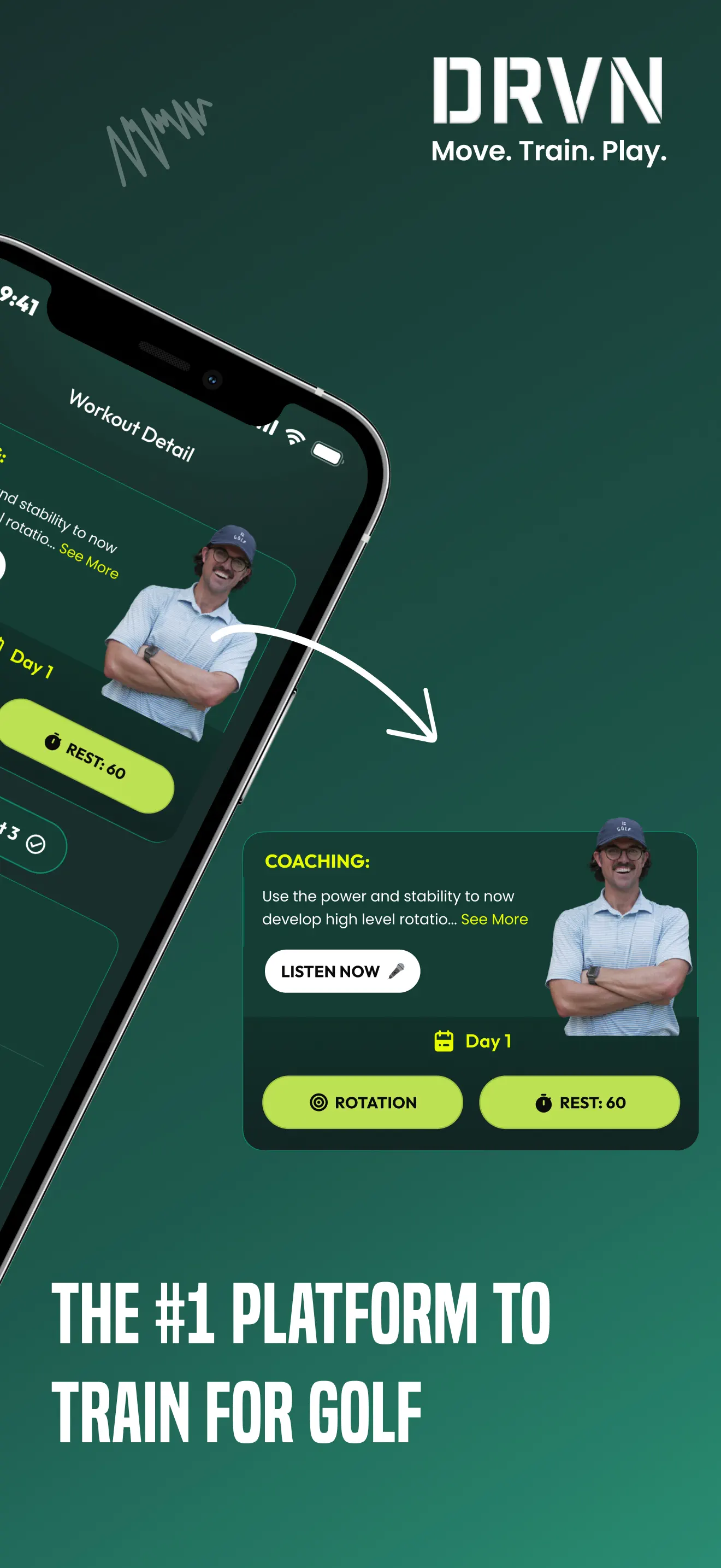 DRVN - Golf & Gym Workouts App Store screenshot 2