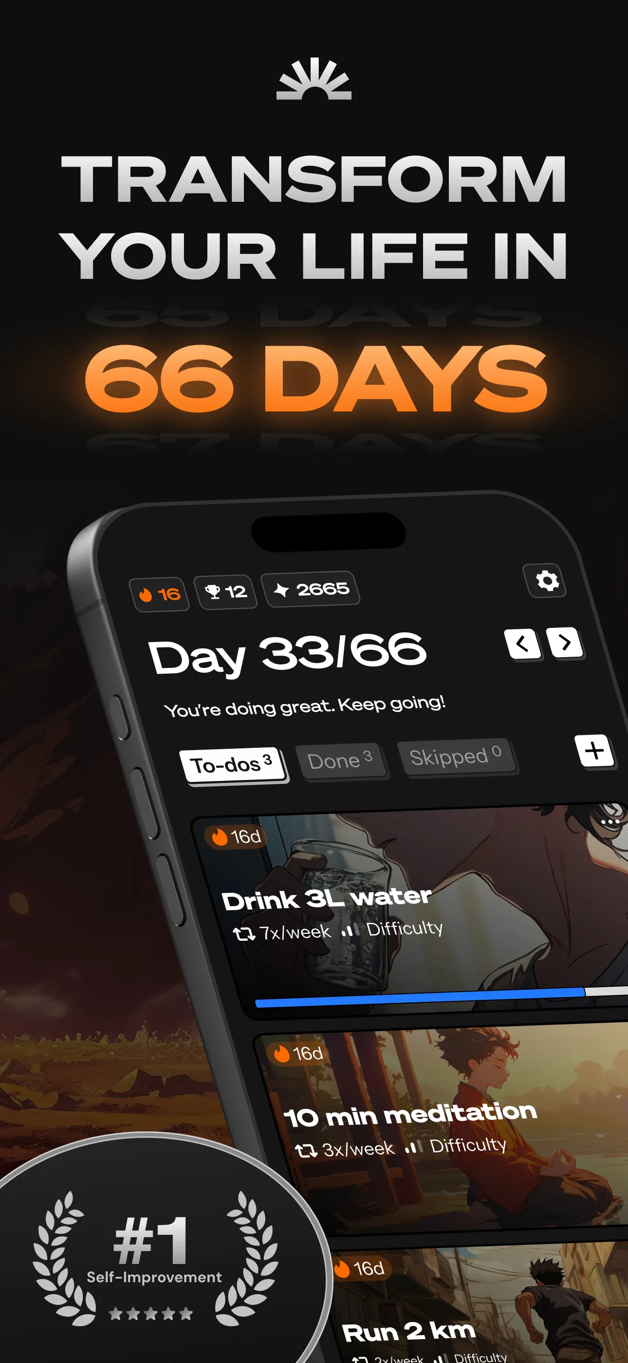 Life Reset: 66 Day Habit App Store screenshot 1
