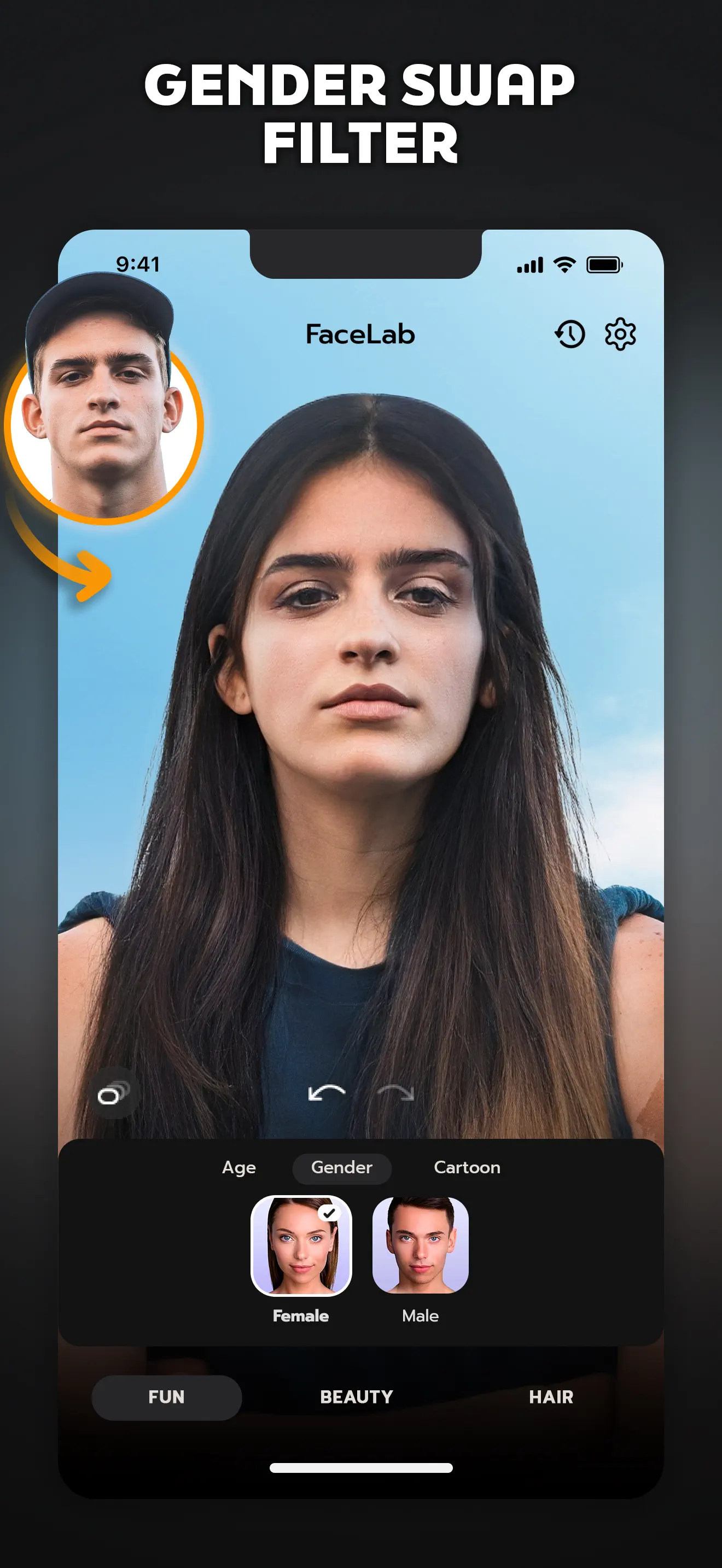 FaceLab: Face Age, Hair Filter App Store screenshot 4