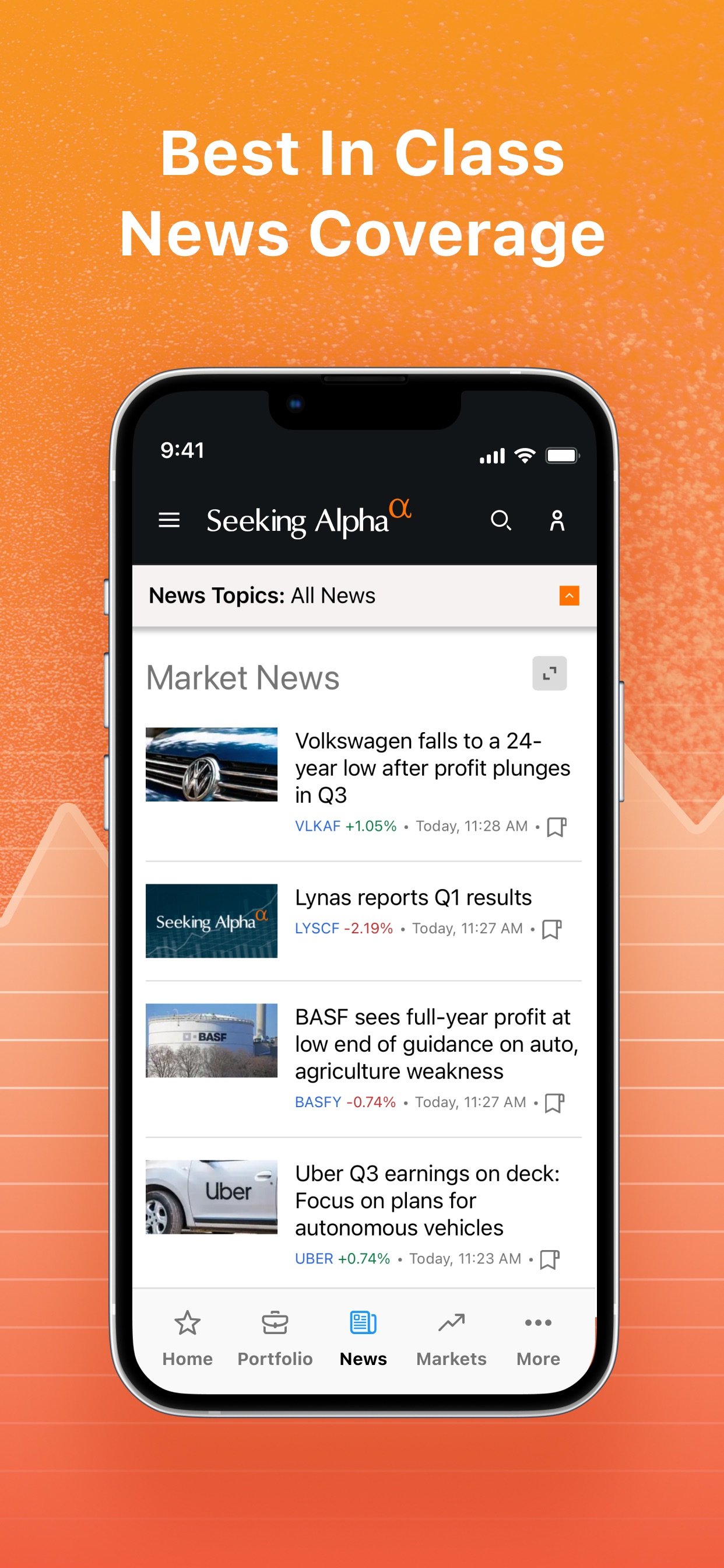 Seeking Alpha: News & Analysis App Store screenshot 2