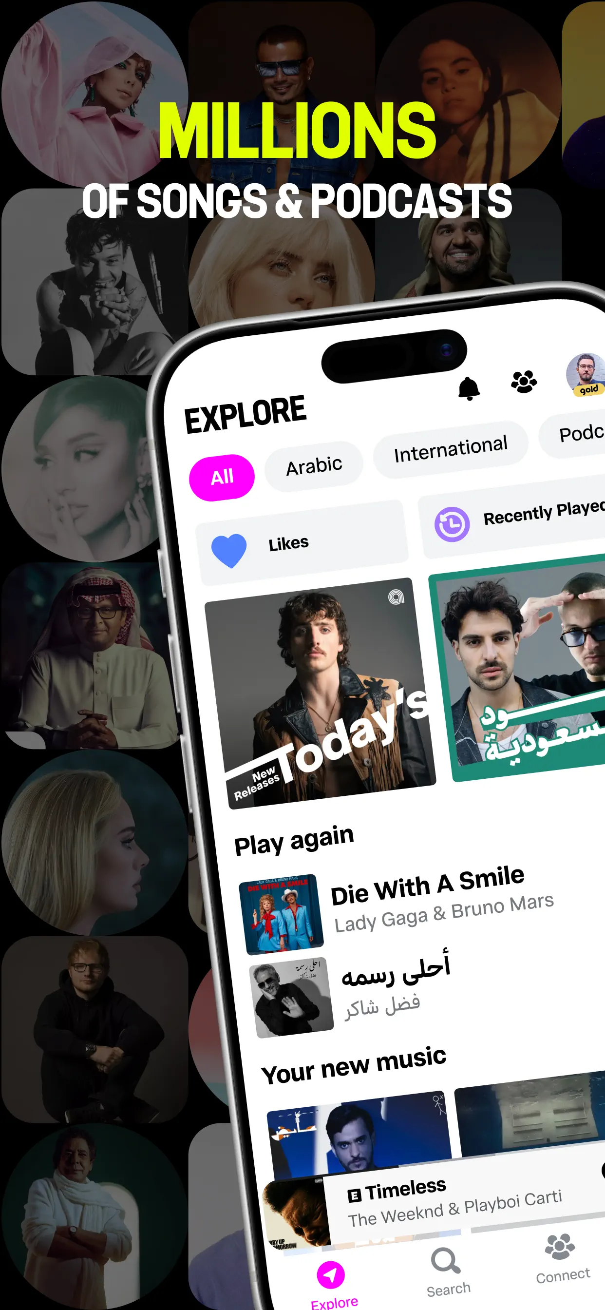 Anghami: Play Music & Podcasts App Store screenshot 1