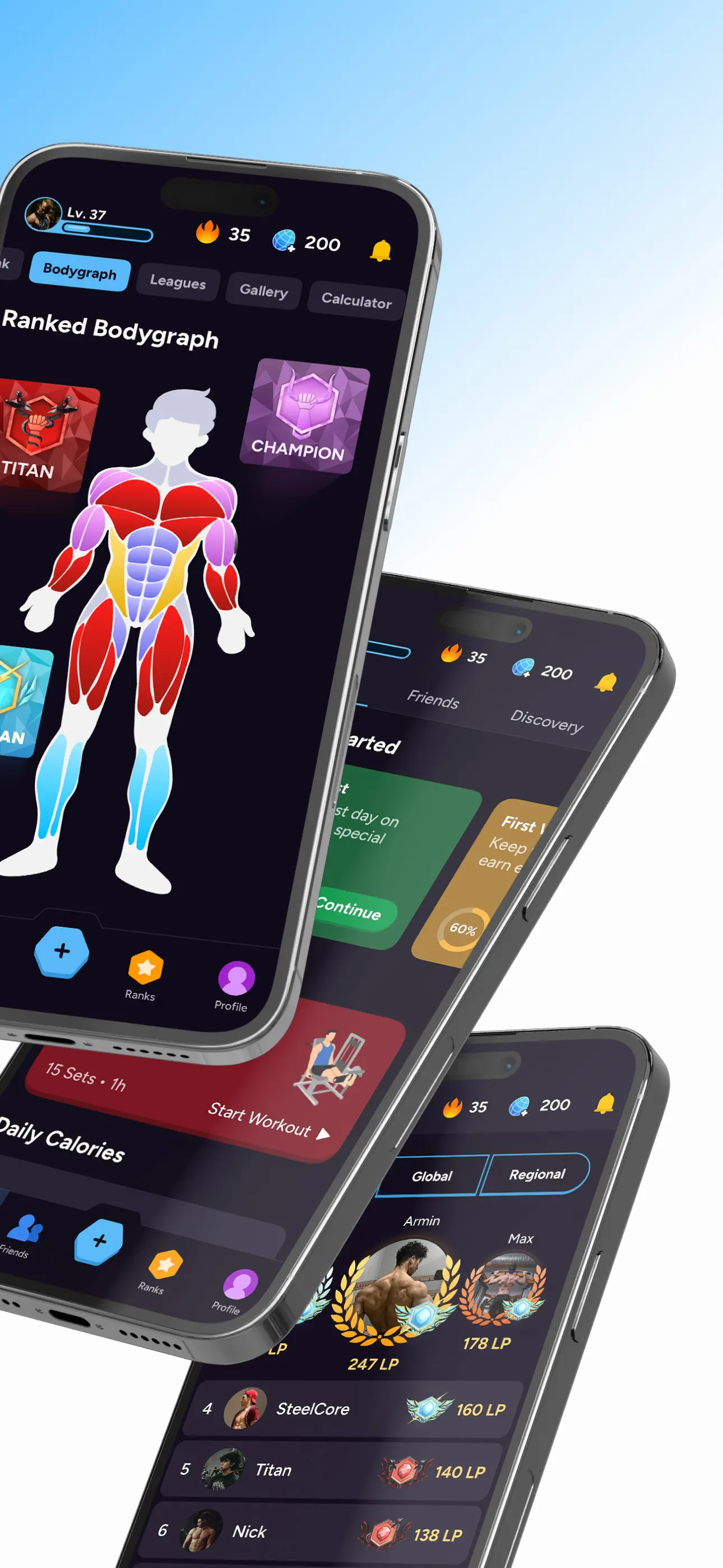 Liftoff - Ranked Gym Workouts App Store screenshot 3