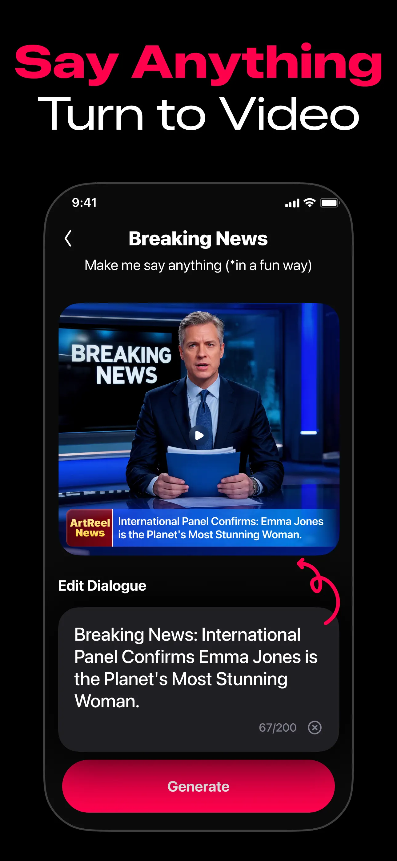 AI Video Generator - ArtReel App Store screenshot 1
