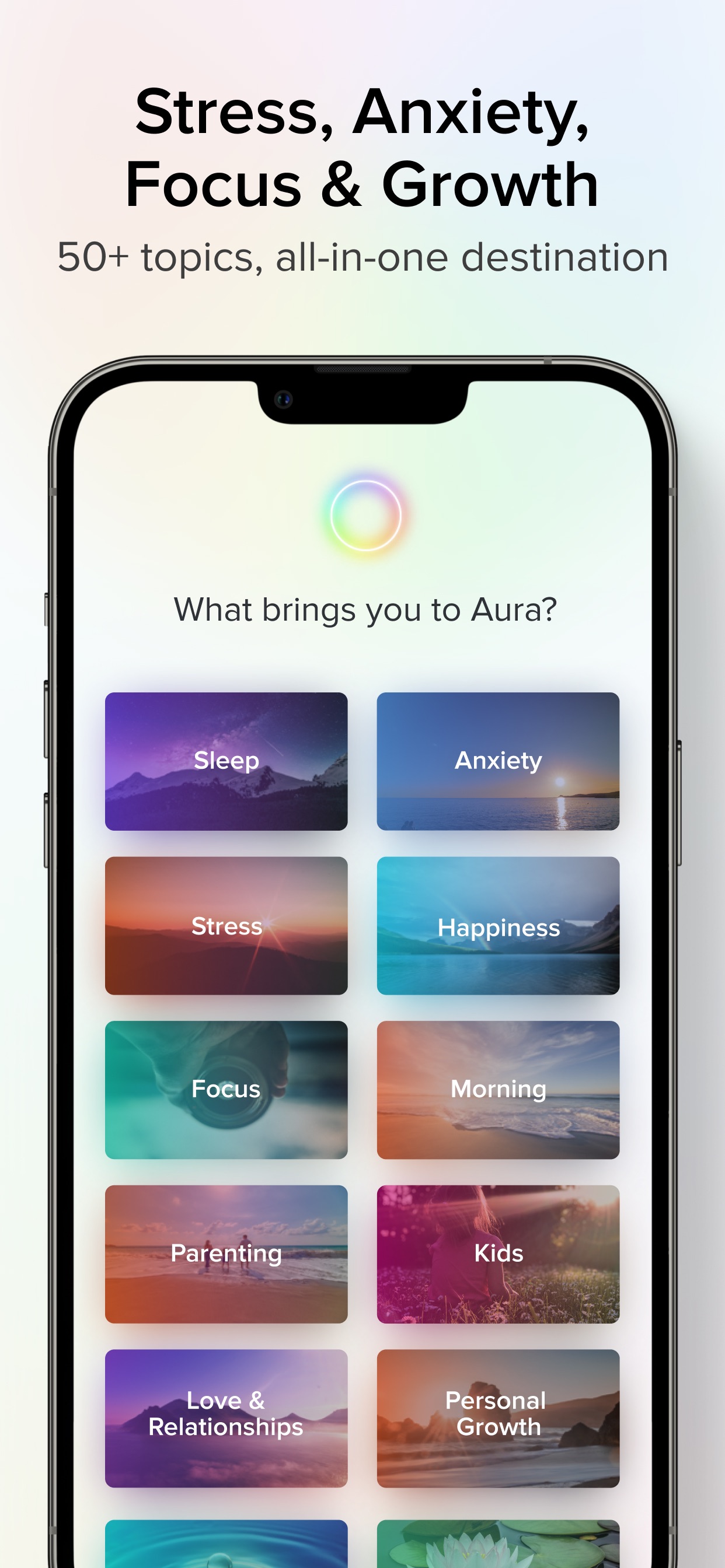 Aura: Meditation & Sleep, CBT App Store screenshot 1