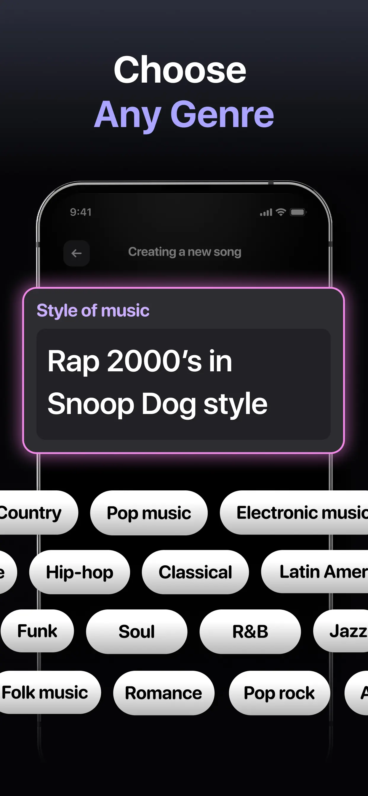 AI Song Music Generator: Muzio App Store screenshot 3