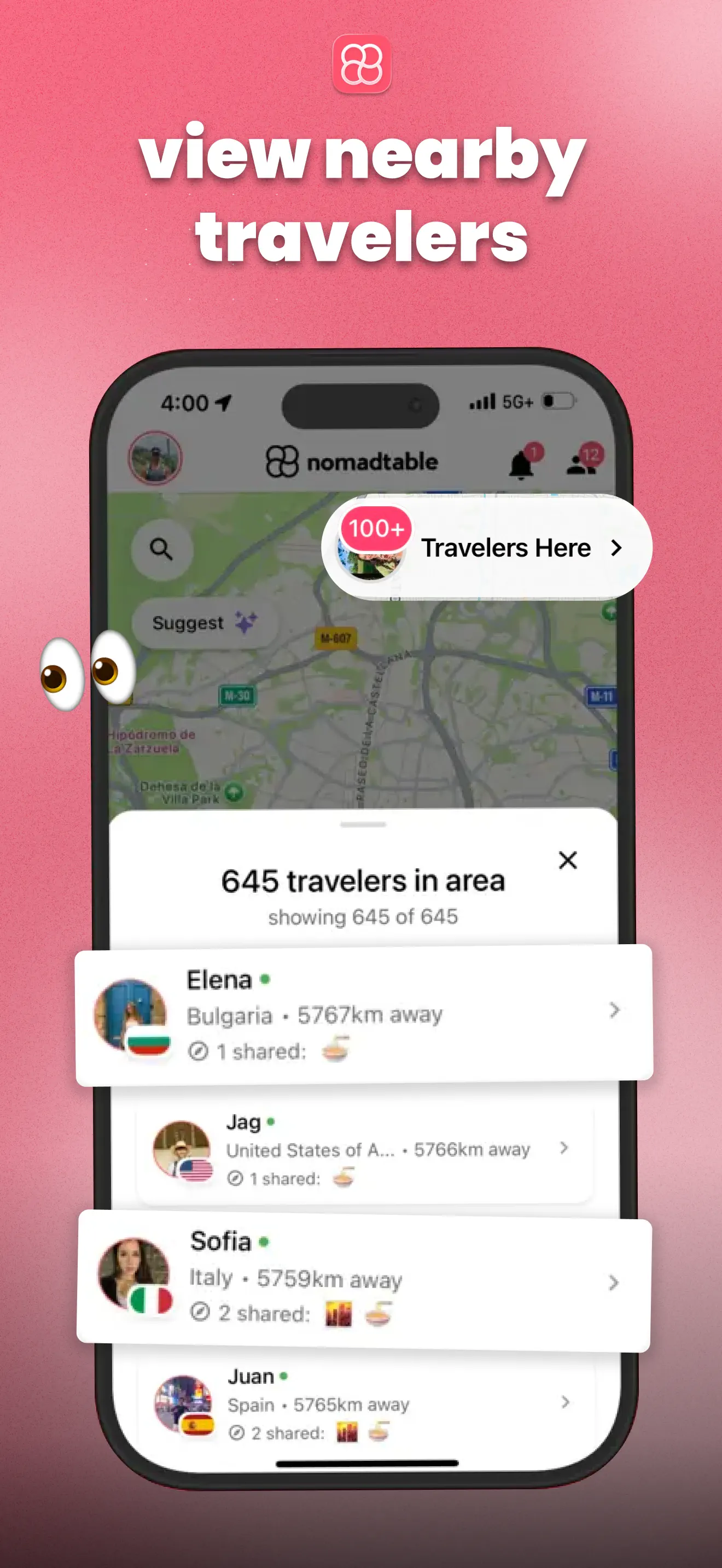 nomadtable: travel friends App Store screenshot 3