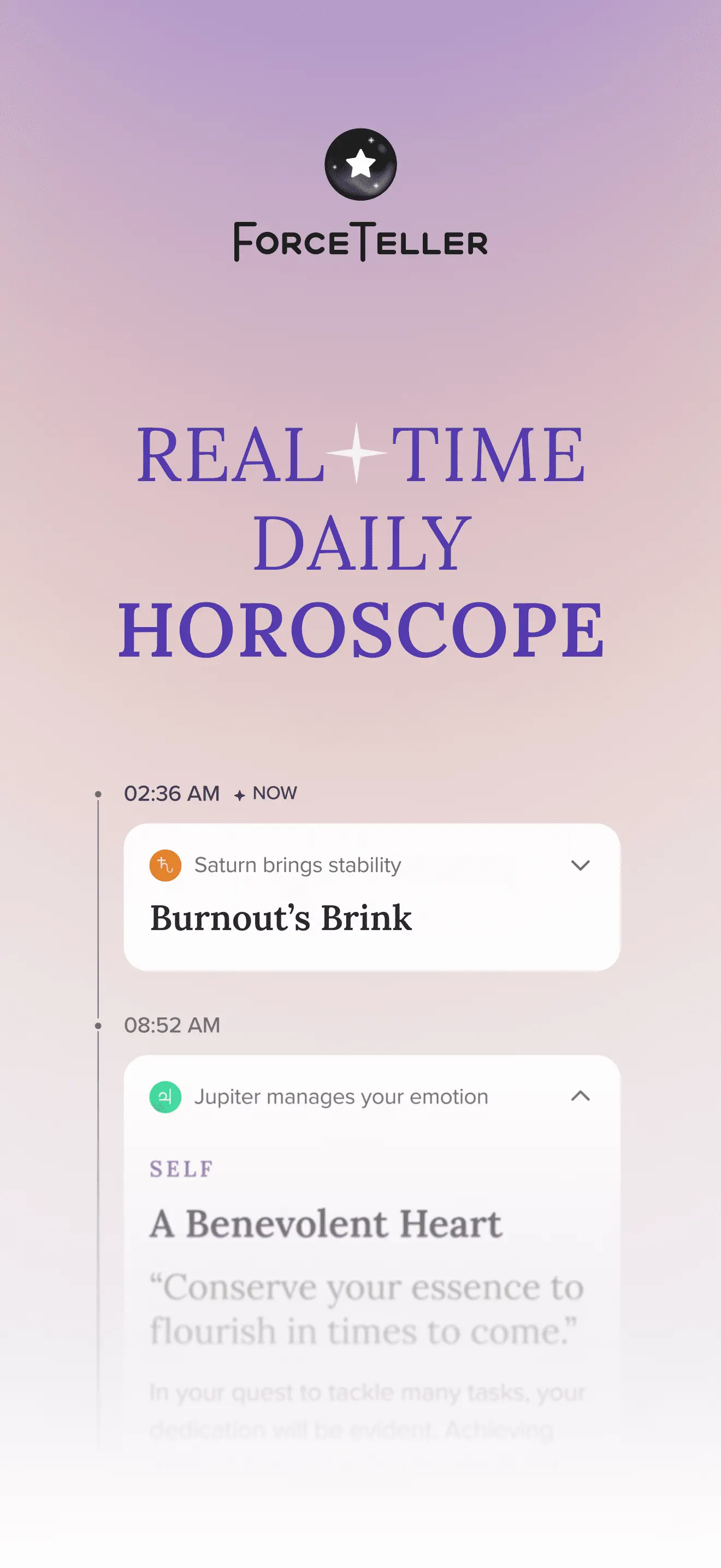 FORCETELLER: Daily Horoscope App Store screenshot 1