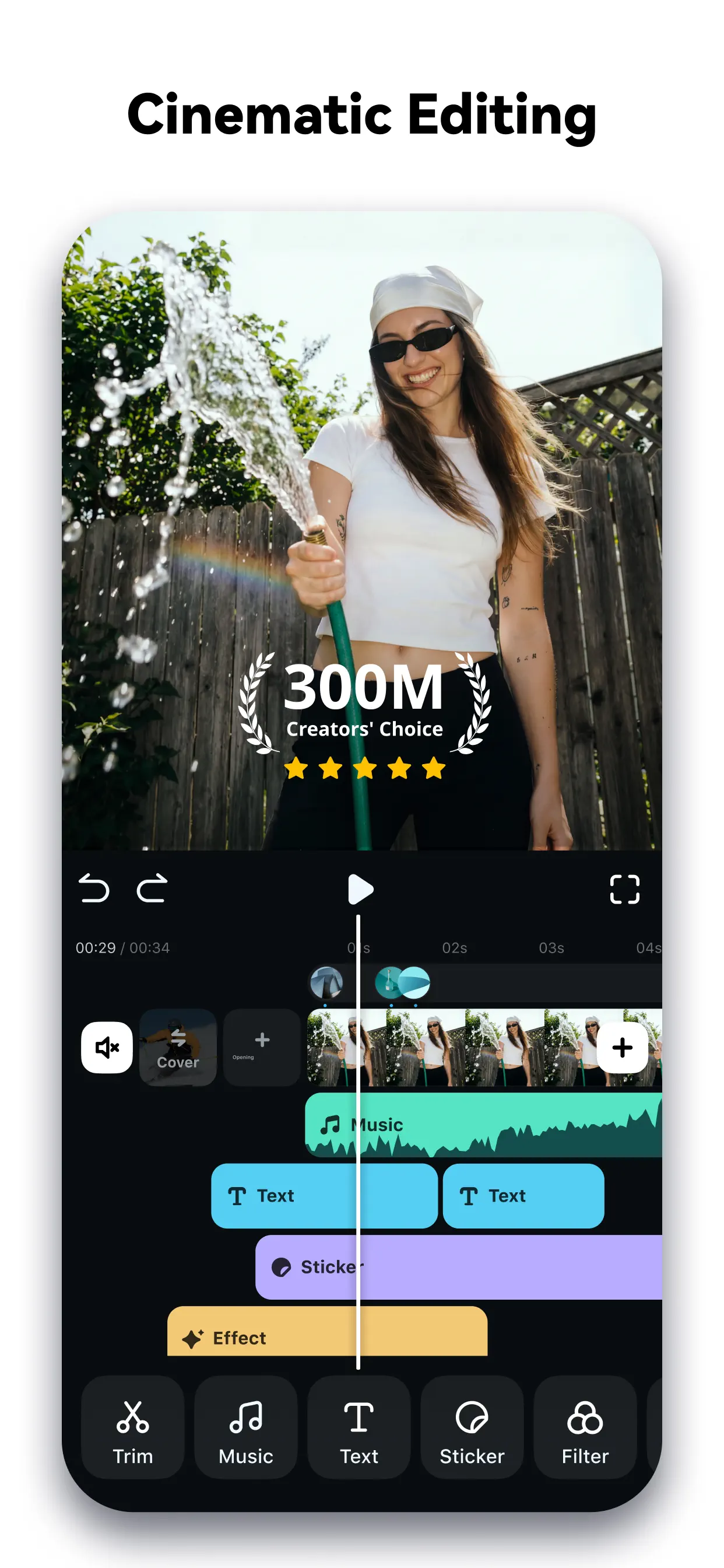 Filmora: AI Video Editor&Maker App Store screenshot 1