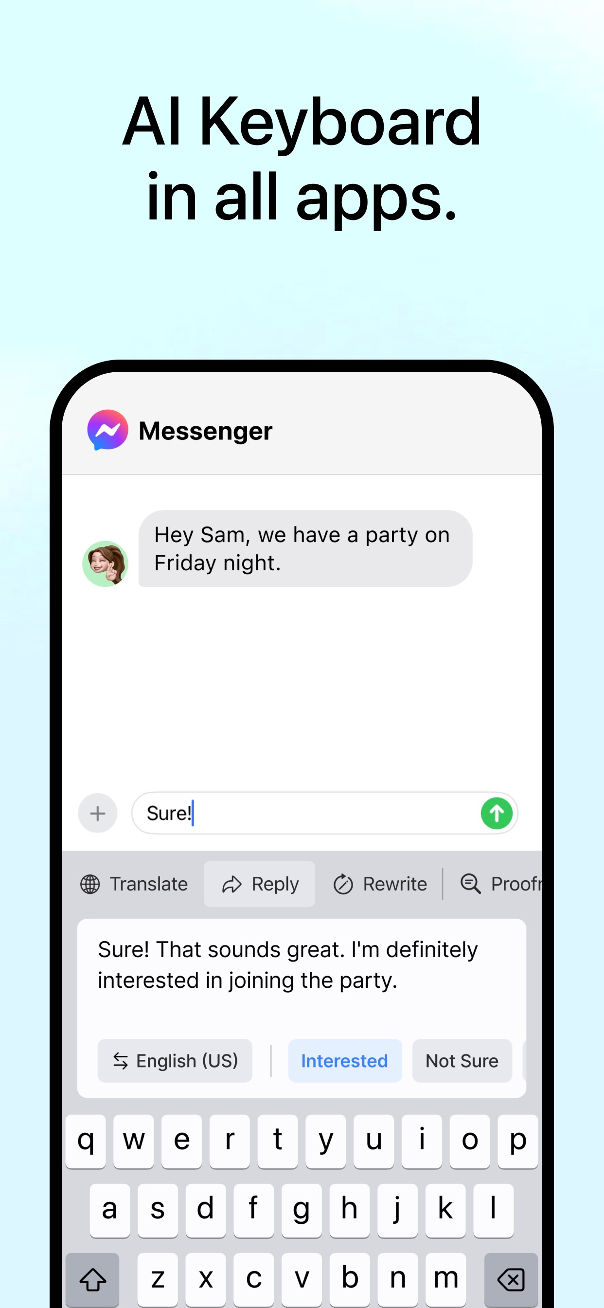 AI Writer: Email Letter Essay App Store screenshot 1