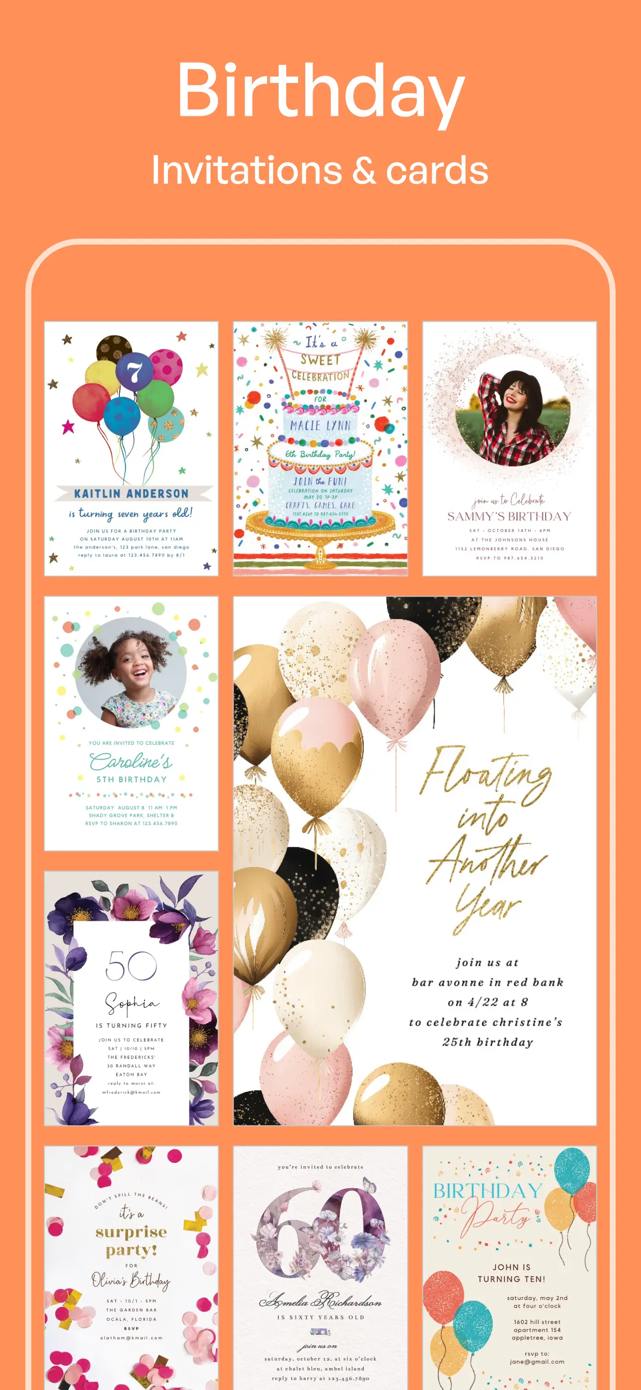 Invitation Maker: Cards & RSVP App Store screenshot 3