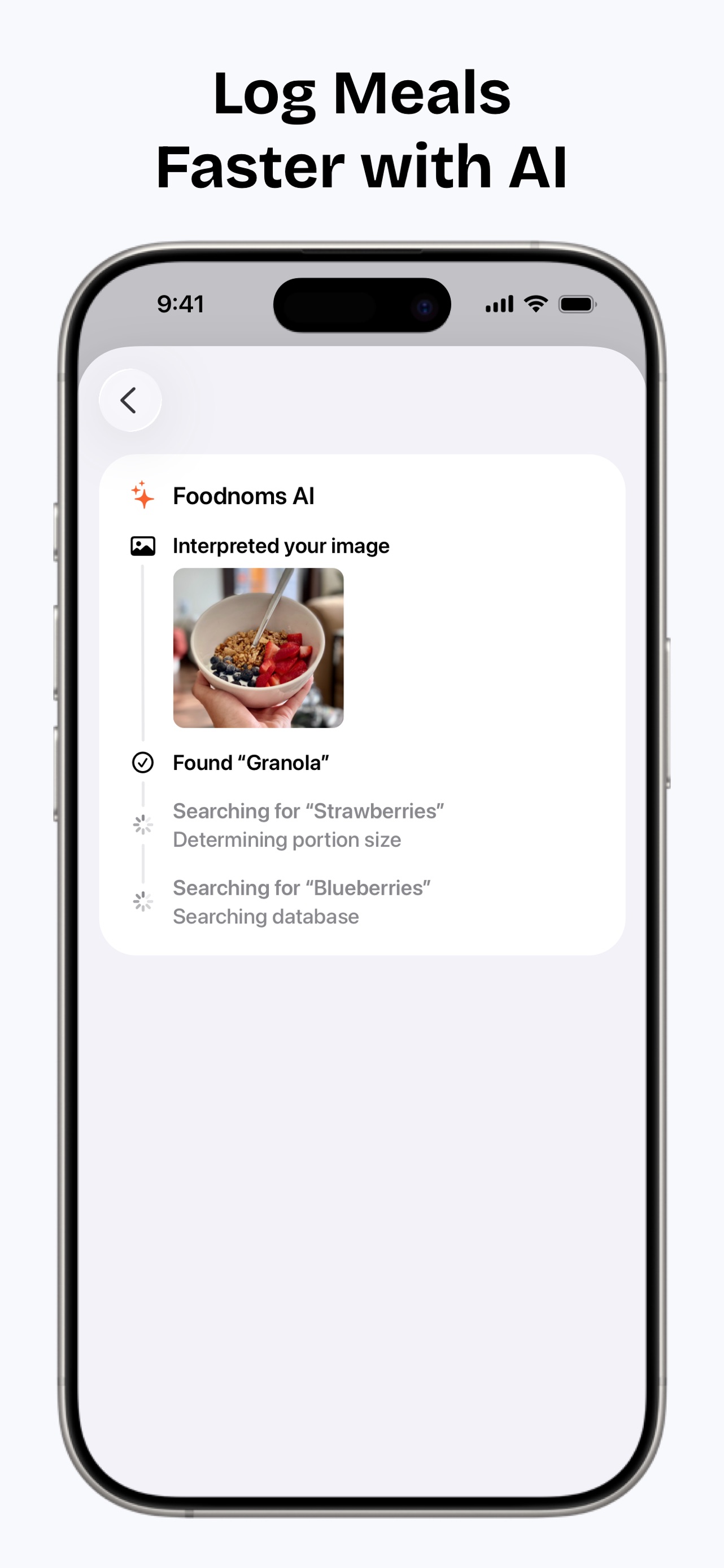 Nutrition Tracker: Foodnoms App Store screenshot 1