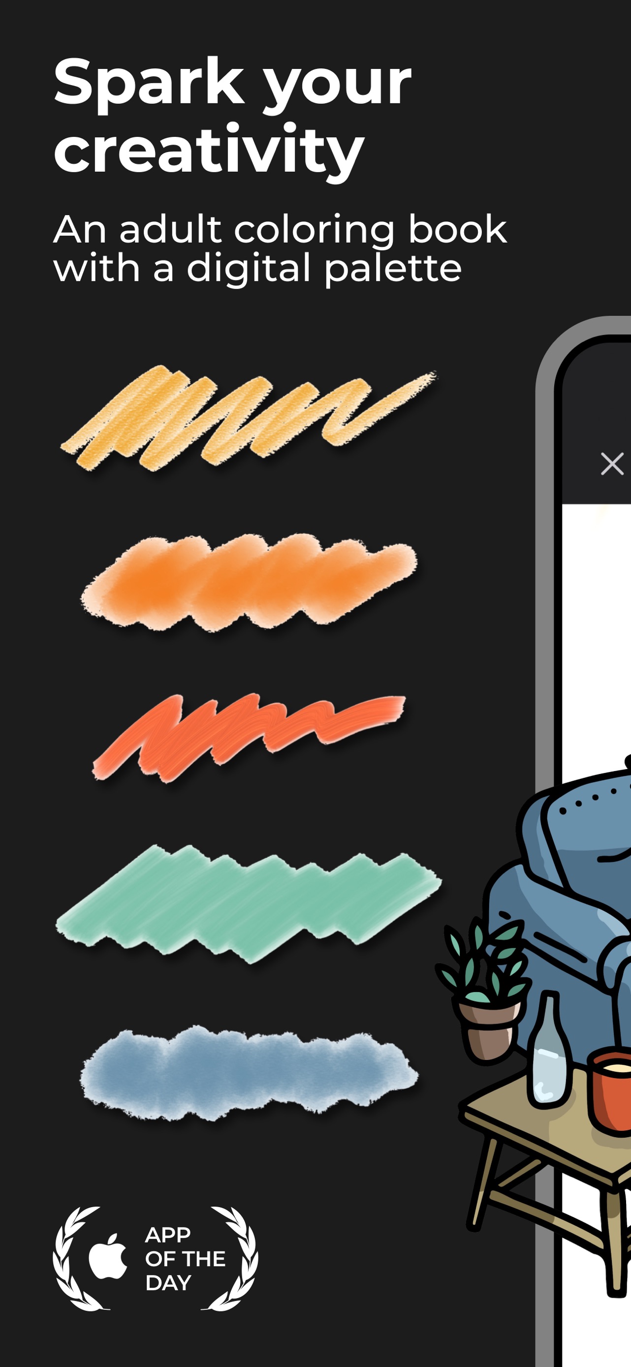 Adult Coloring Book - Pigment App Store screenshot 2