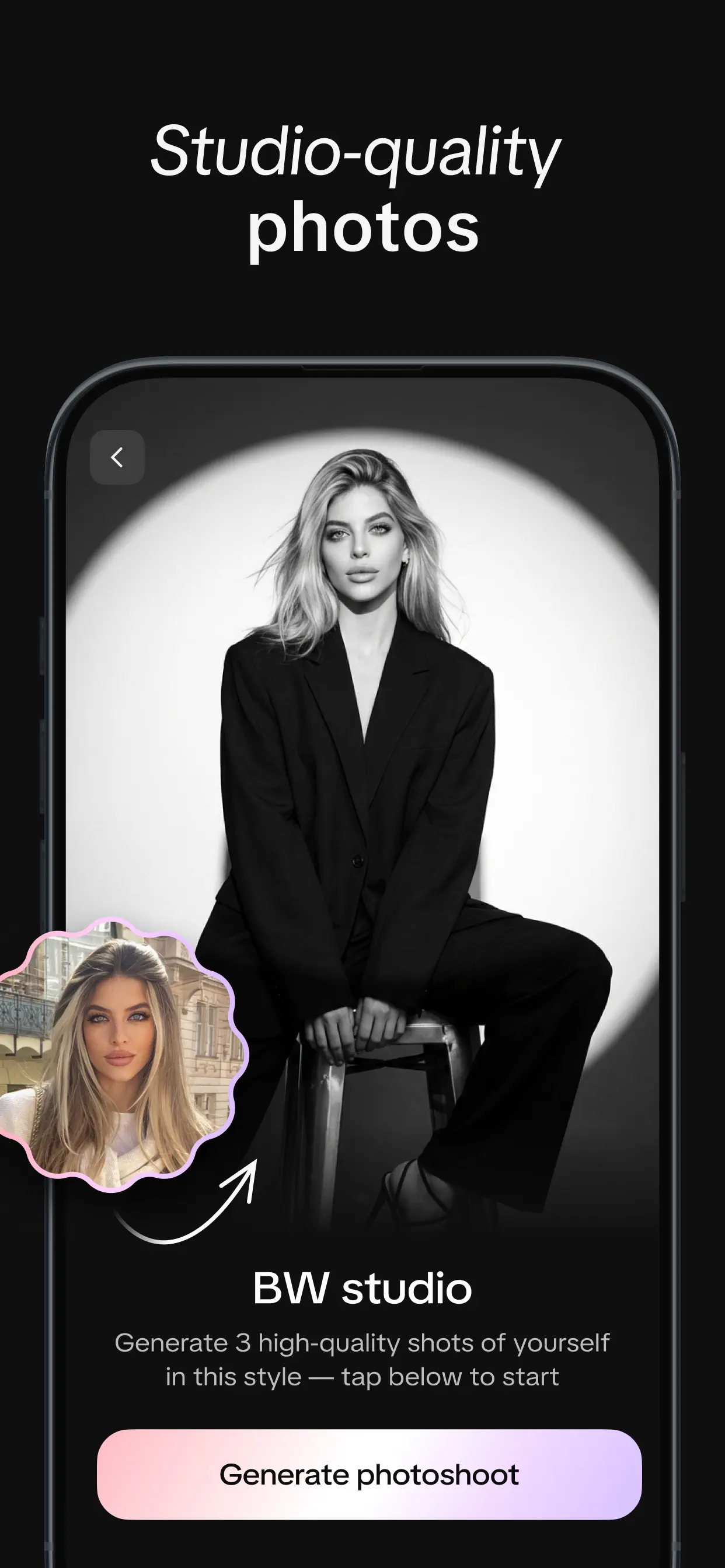 GIO - AI Photoshoot Generator App Store screenshot 3
