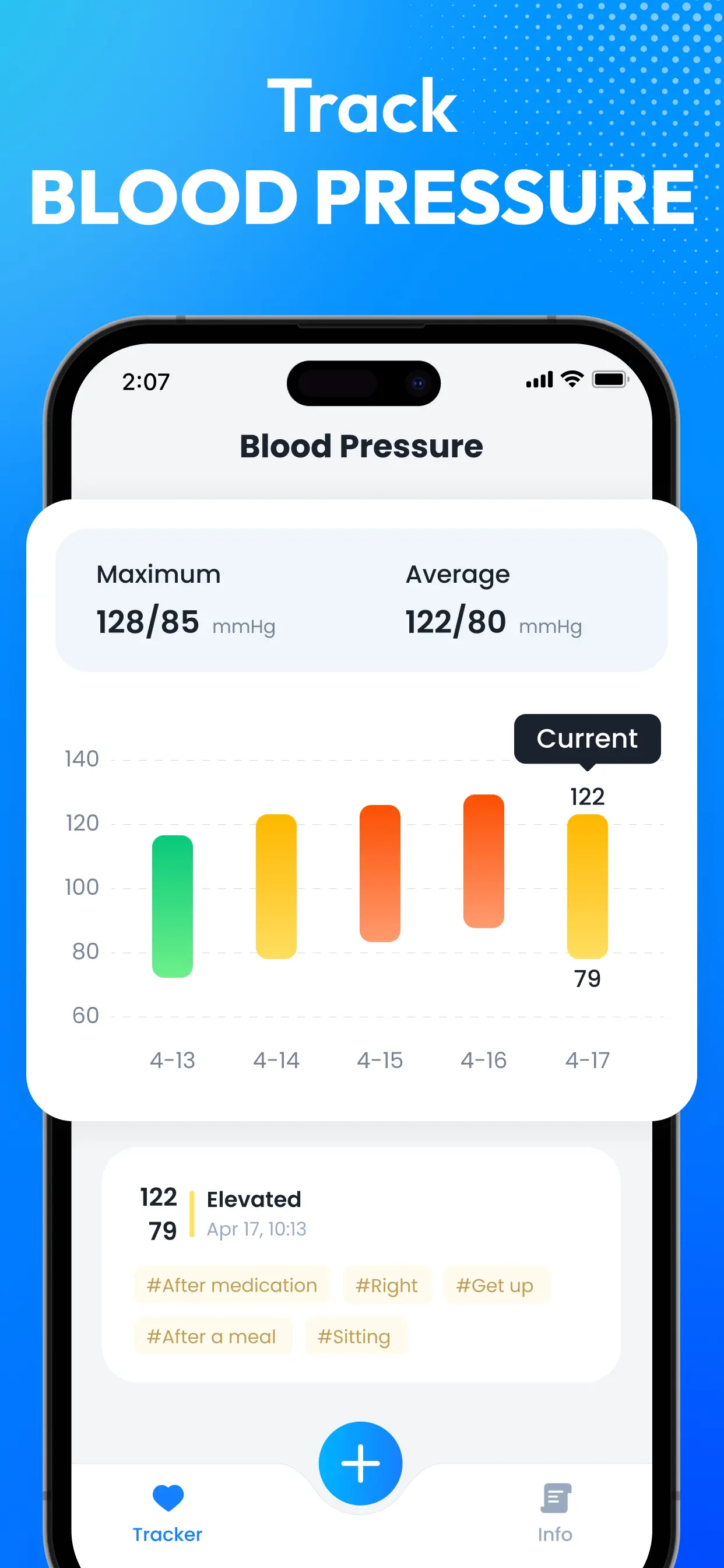 Blood Pressure App-BP Tracker App Store screenshot 1