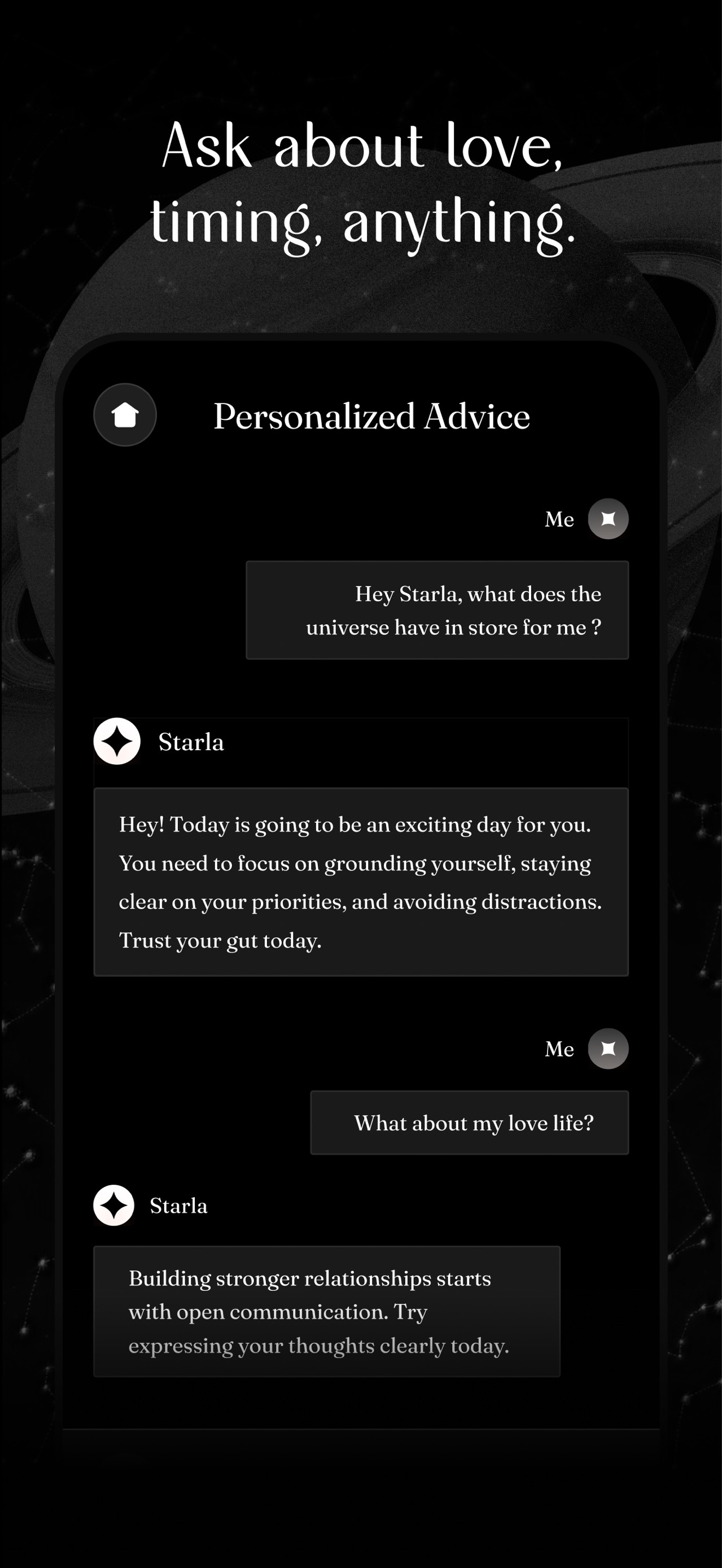 Starla - Call the Universe App Store screenshot 1