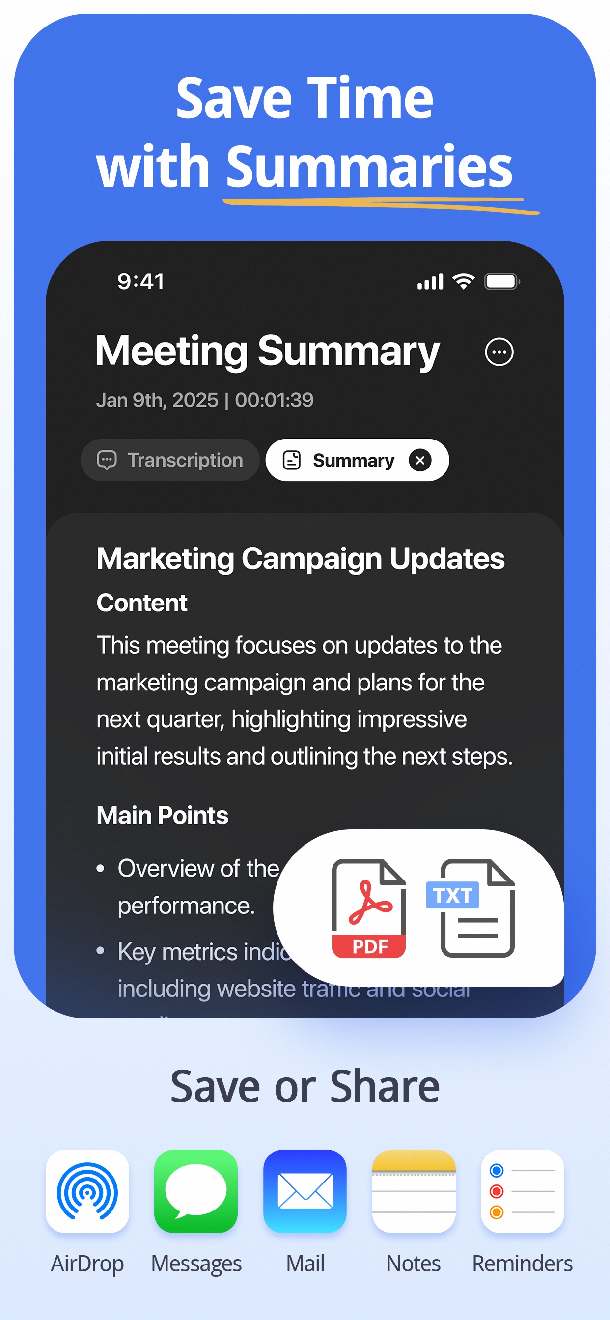 FoxNote - AI Note Taker App Store screenshot 1