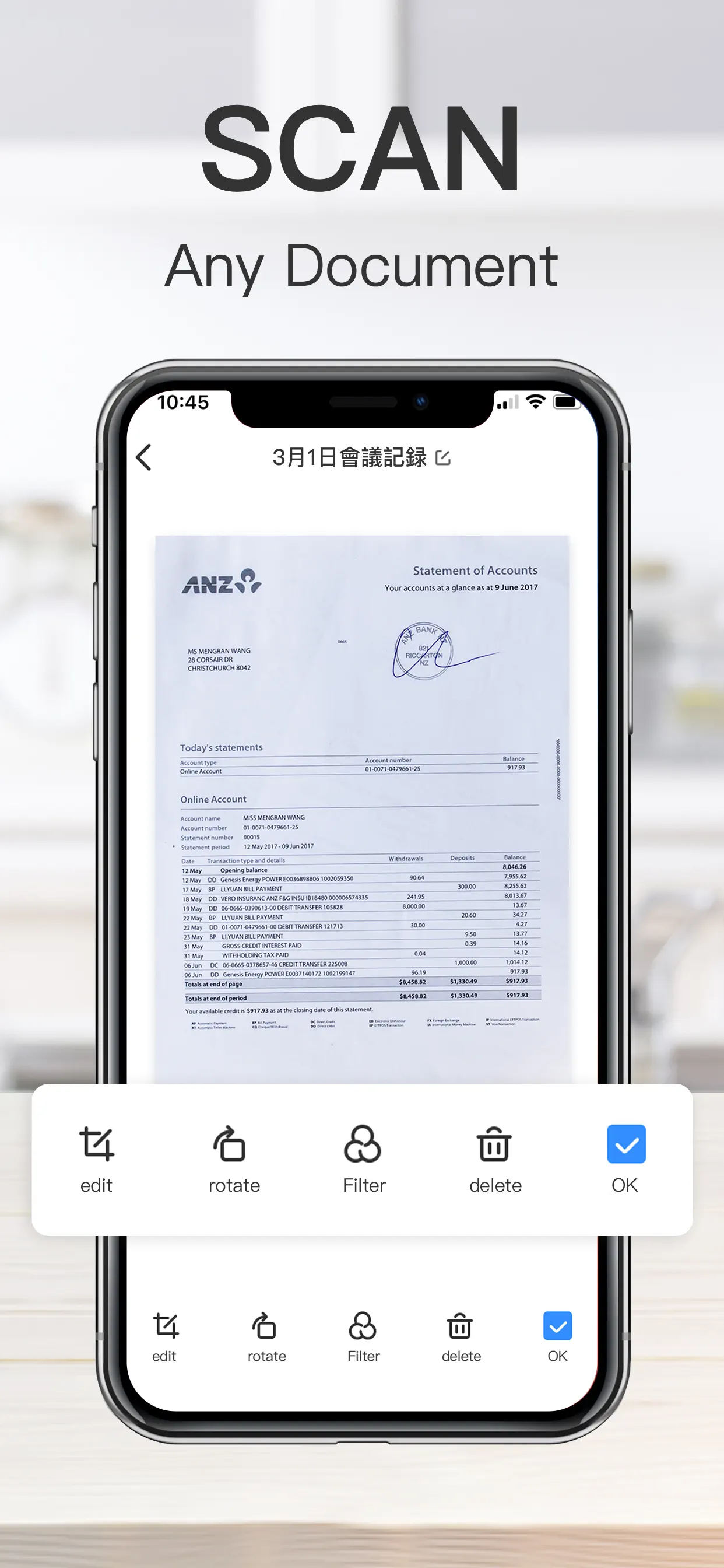 ScanAny-PDF Scanner App App Store screenshot 1