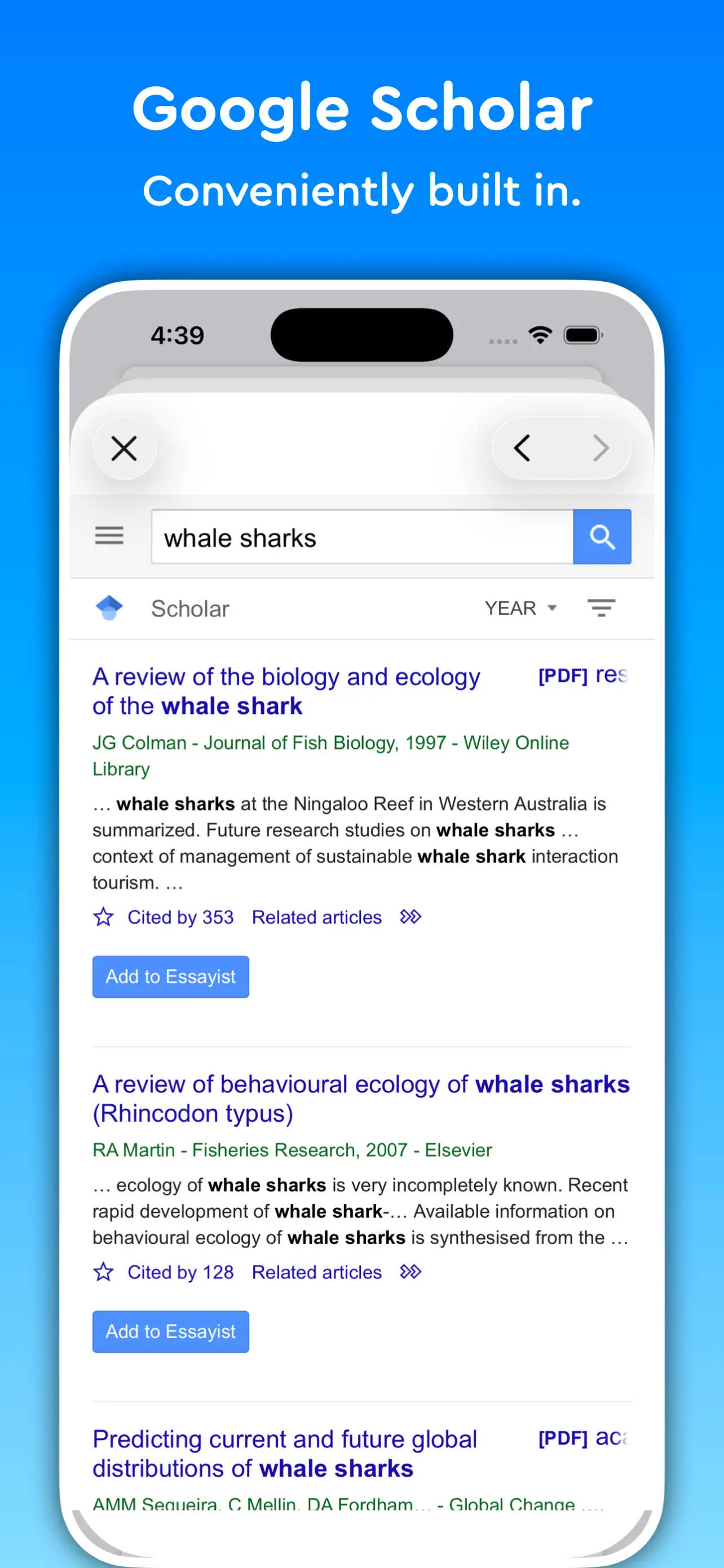 Essayist: Academic Writing App App Store screenshot 4