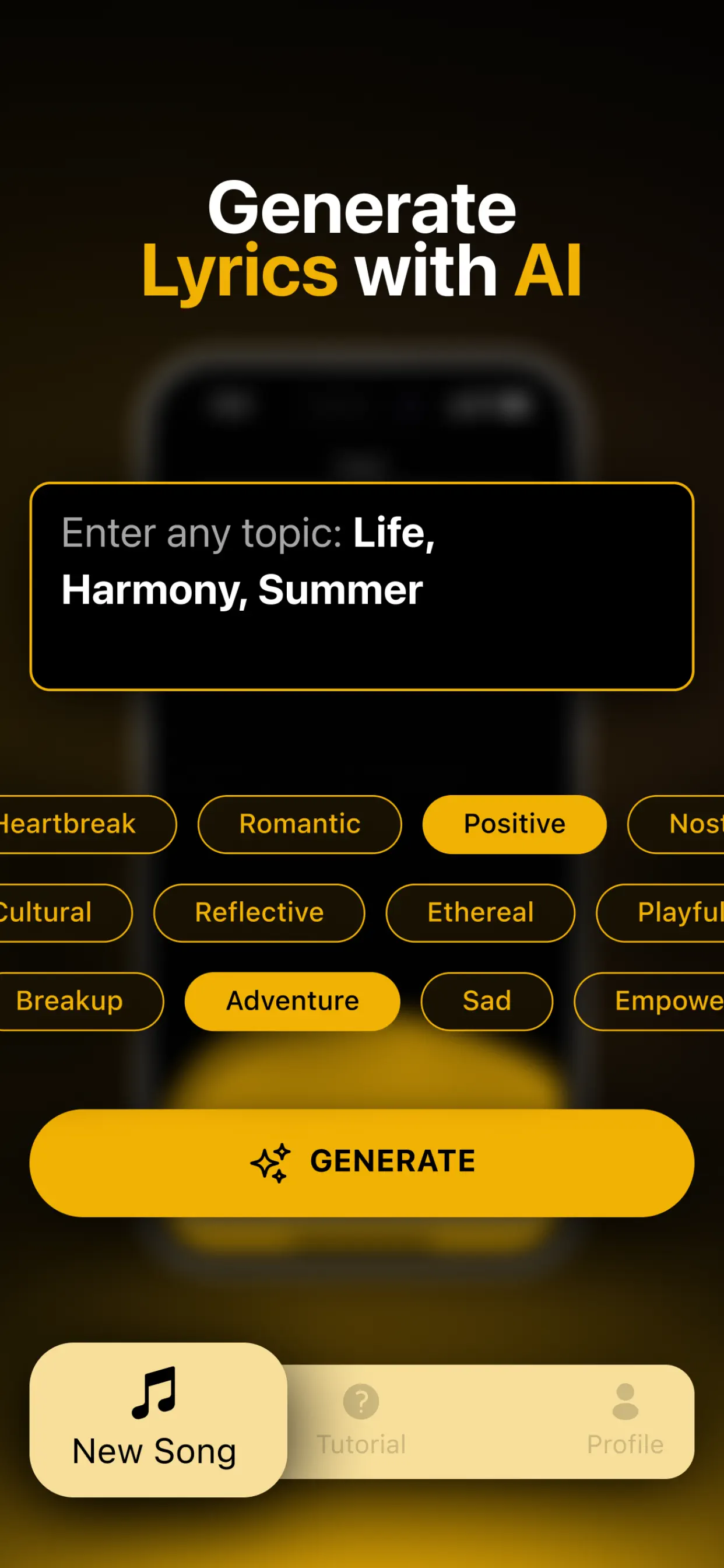 GhostWriter AI Lyrics App Store screenshot 3