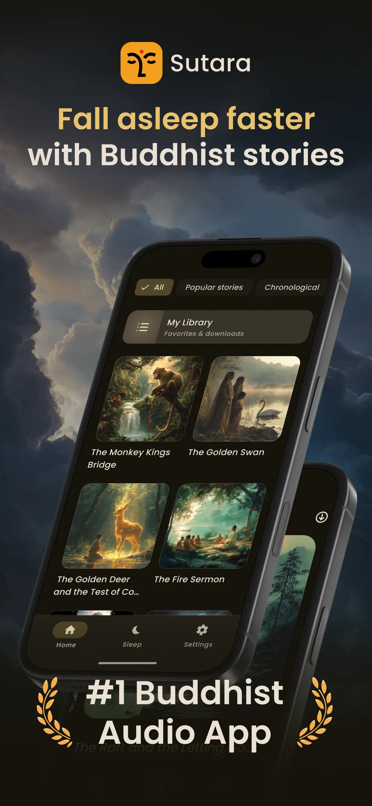 Sutara: Buddhist Sleep Stories App Store screenshot 1