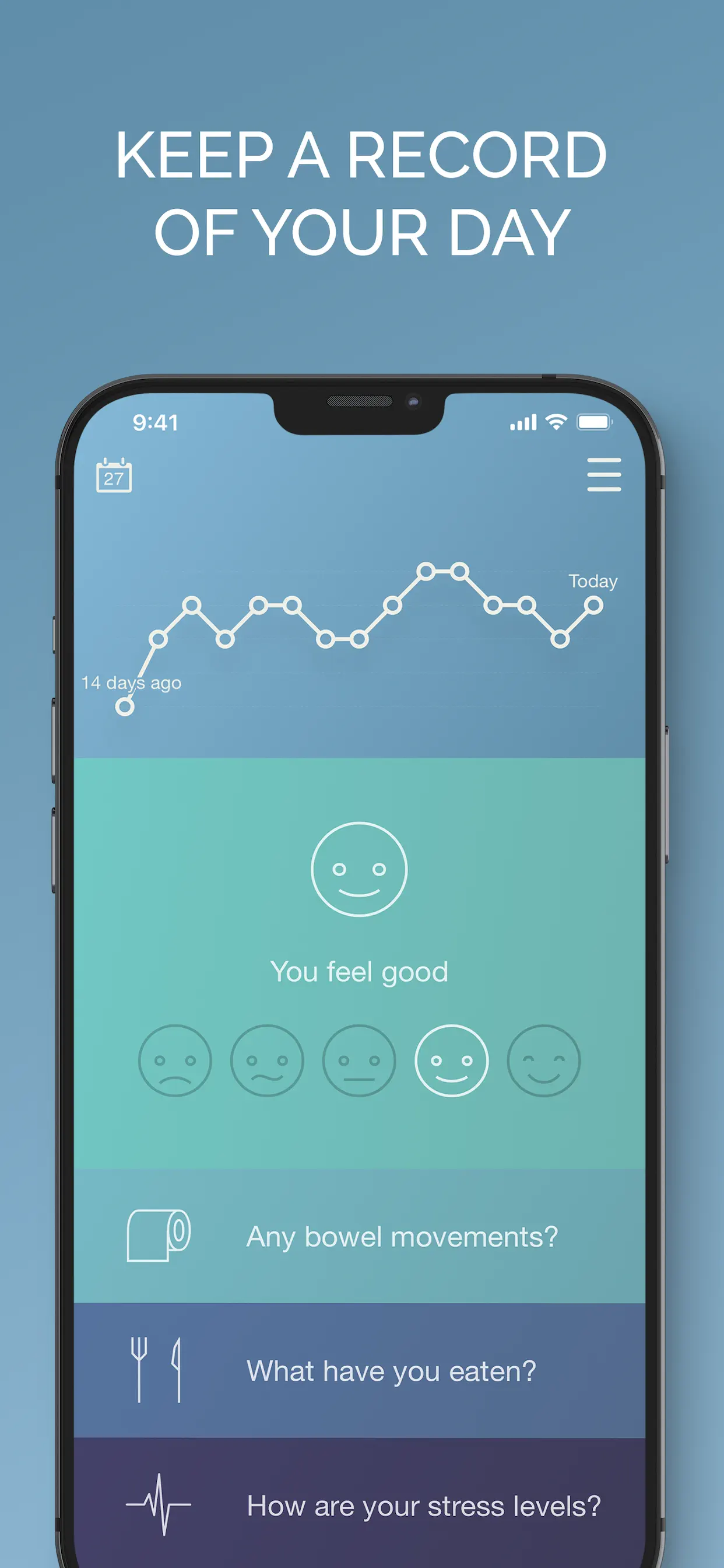 Bowelle - The IBS tracker App Store screenshot 1