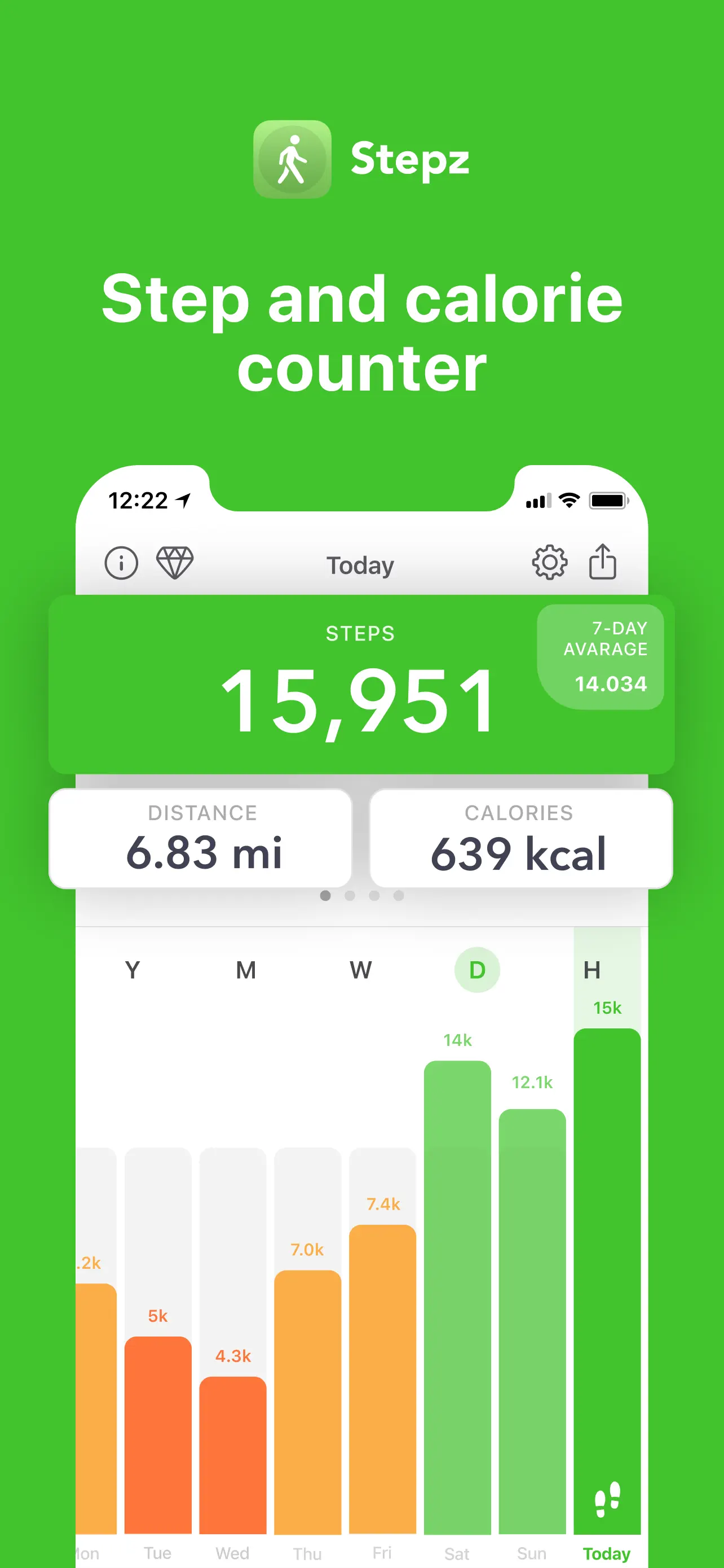 Stepz - Step Counter & Tracker App Store screenshot 3