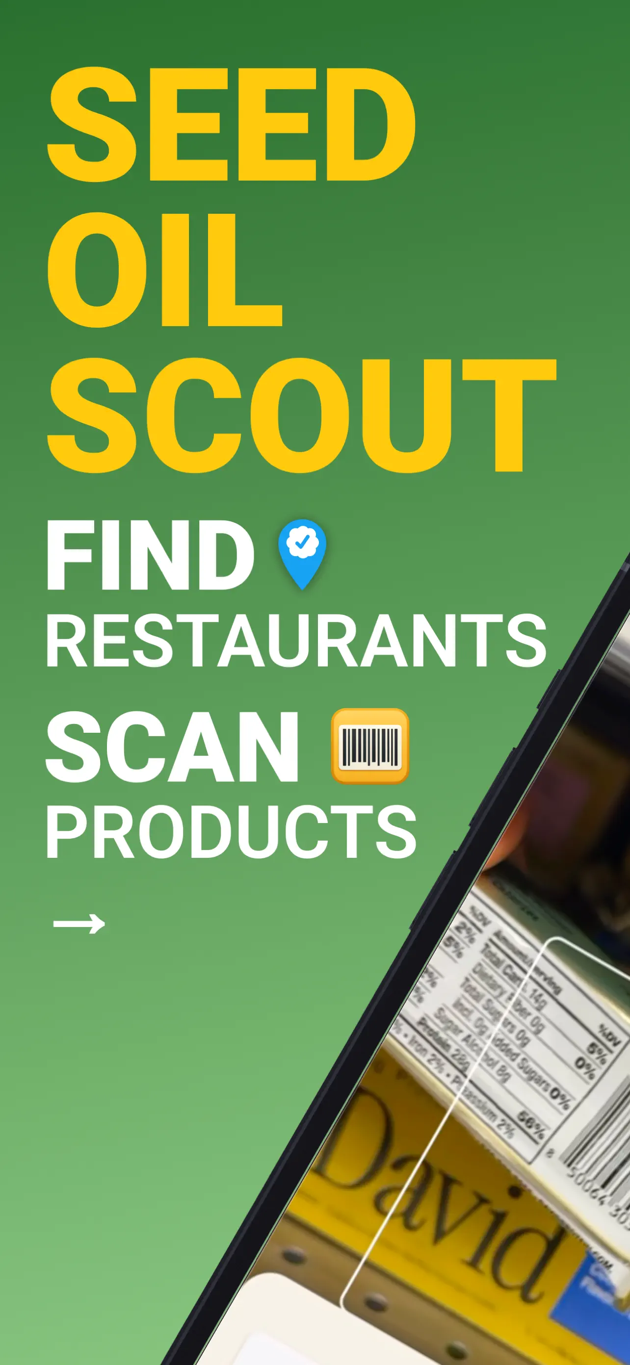 Seed Oil Scout: Healthy Dining App Store screenshot 1
