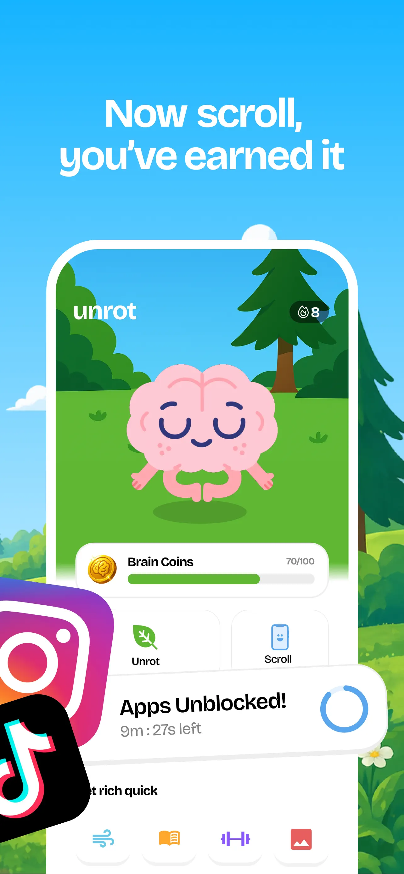 Unrot: Earn your Screen Time App Store screenshot 4