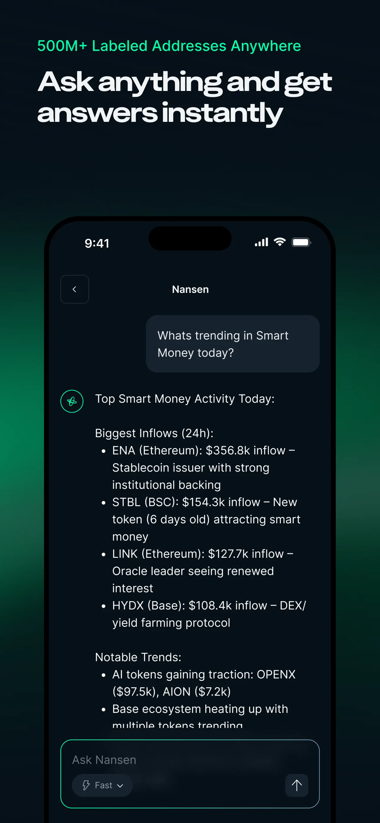 Nansen AI App Store screenshot 1