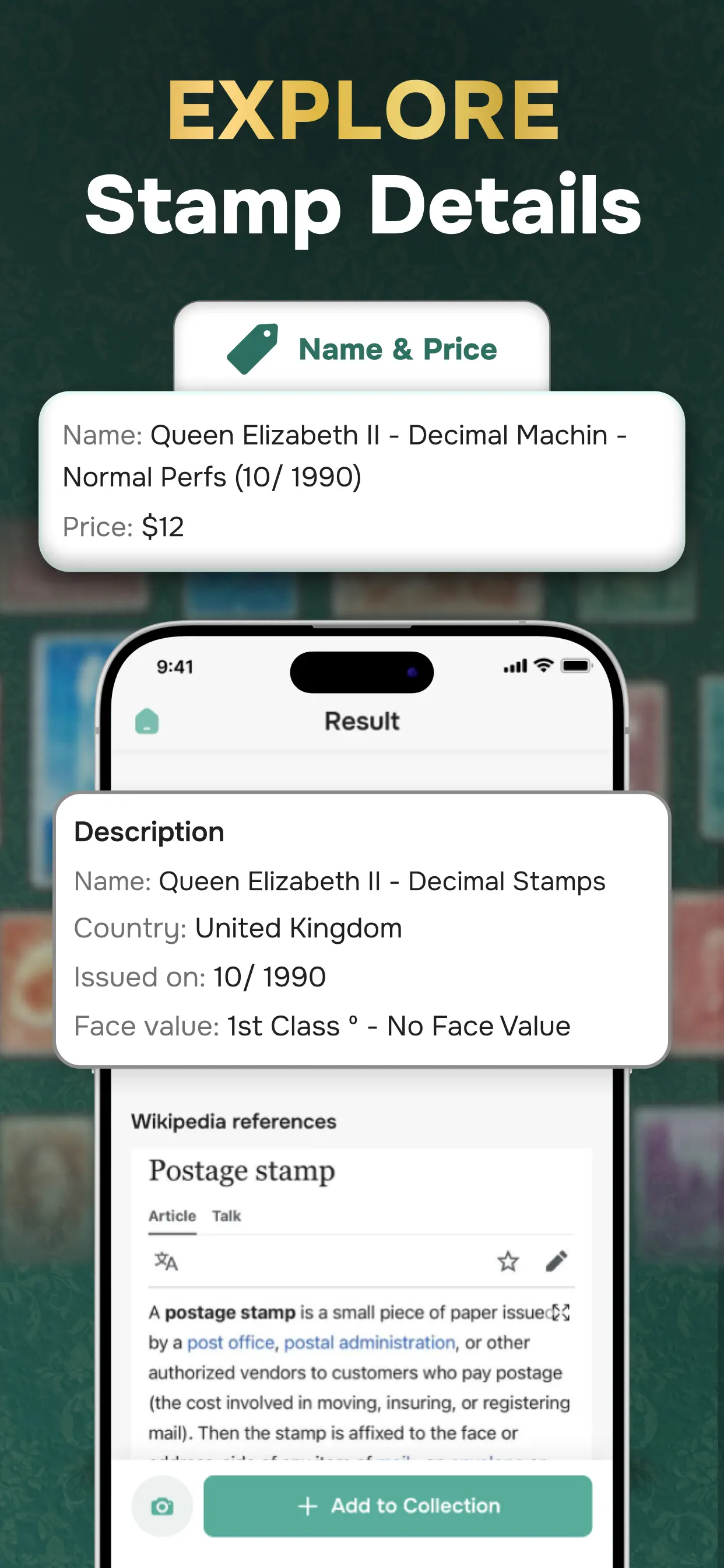 Stamp Value Stamp Identifier App Store screenshot 4