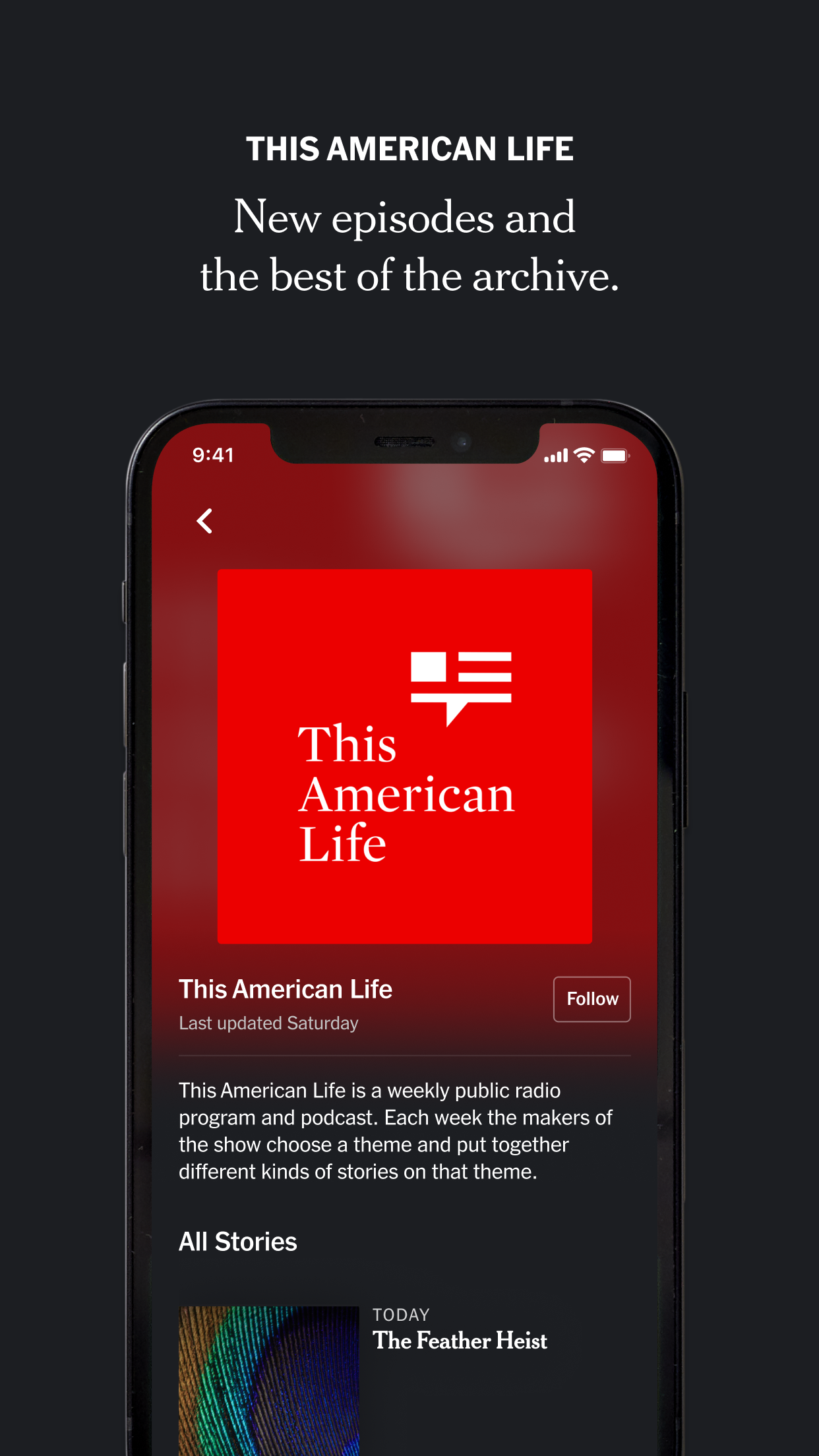 NYT Audio App Store screenshot 1