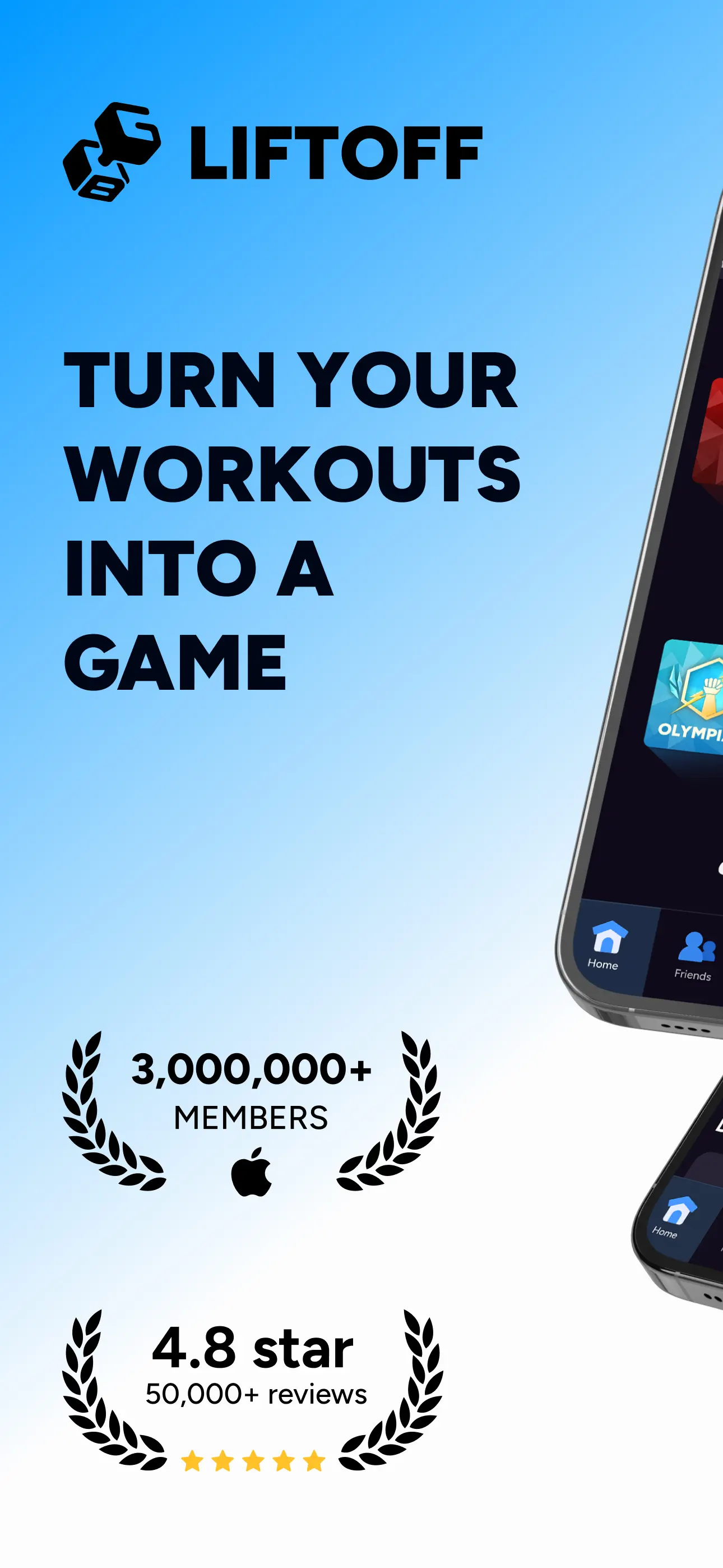 Liftoff - Ranked Gym Workouts App Store screenshot 2