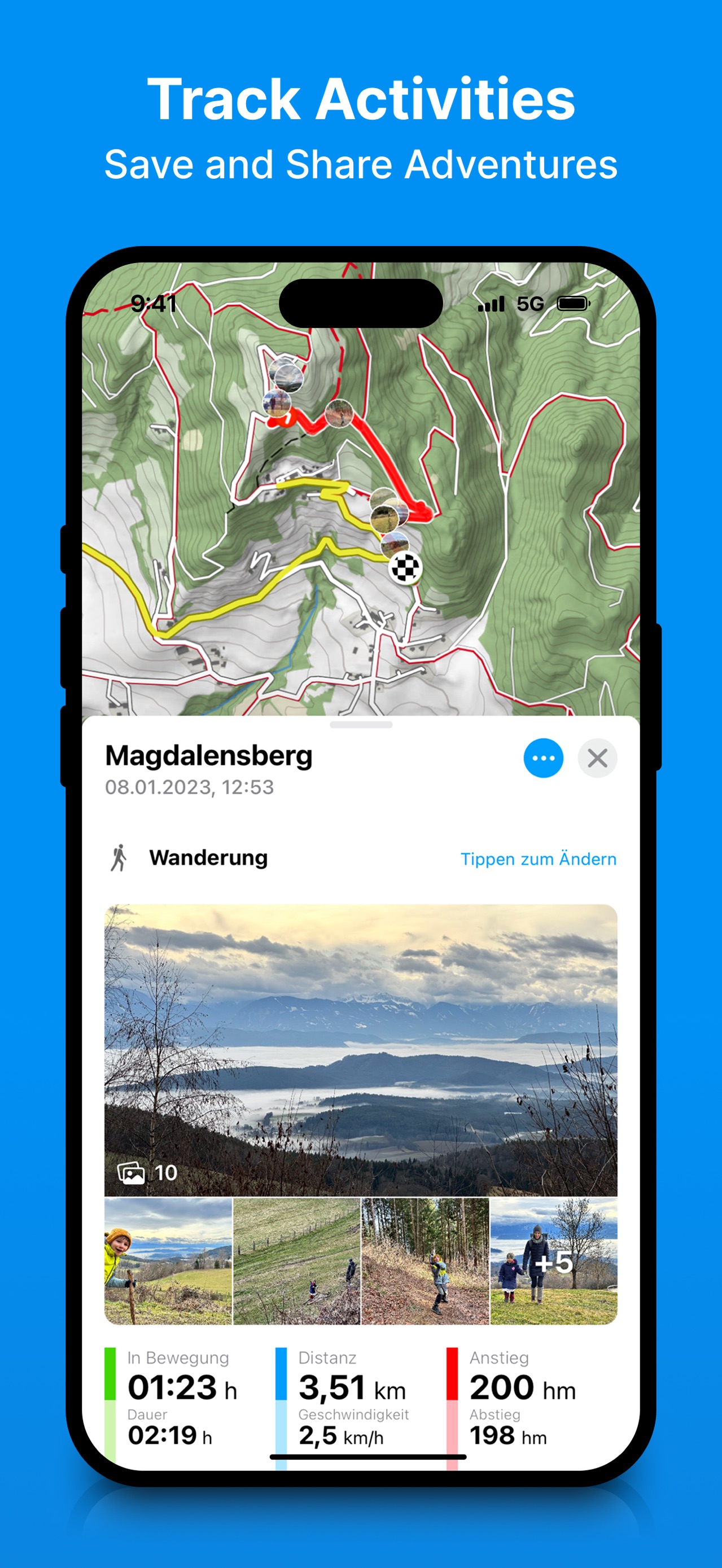 bergfex: Hiking & Tracking App Store screenshot 1