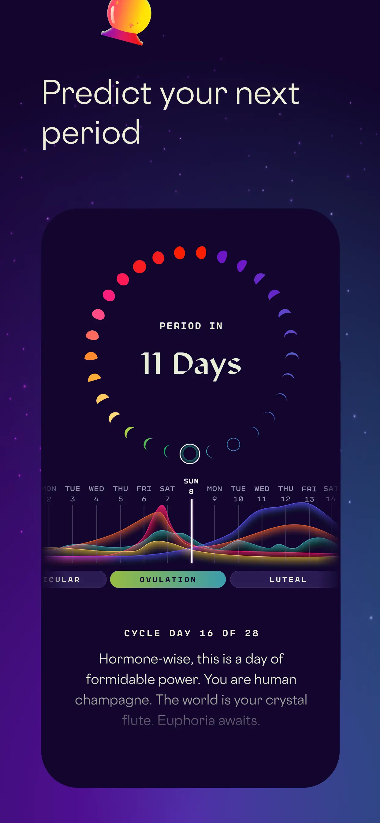 Stardust Period Tracker App Store screenshot 1