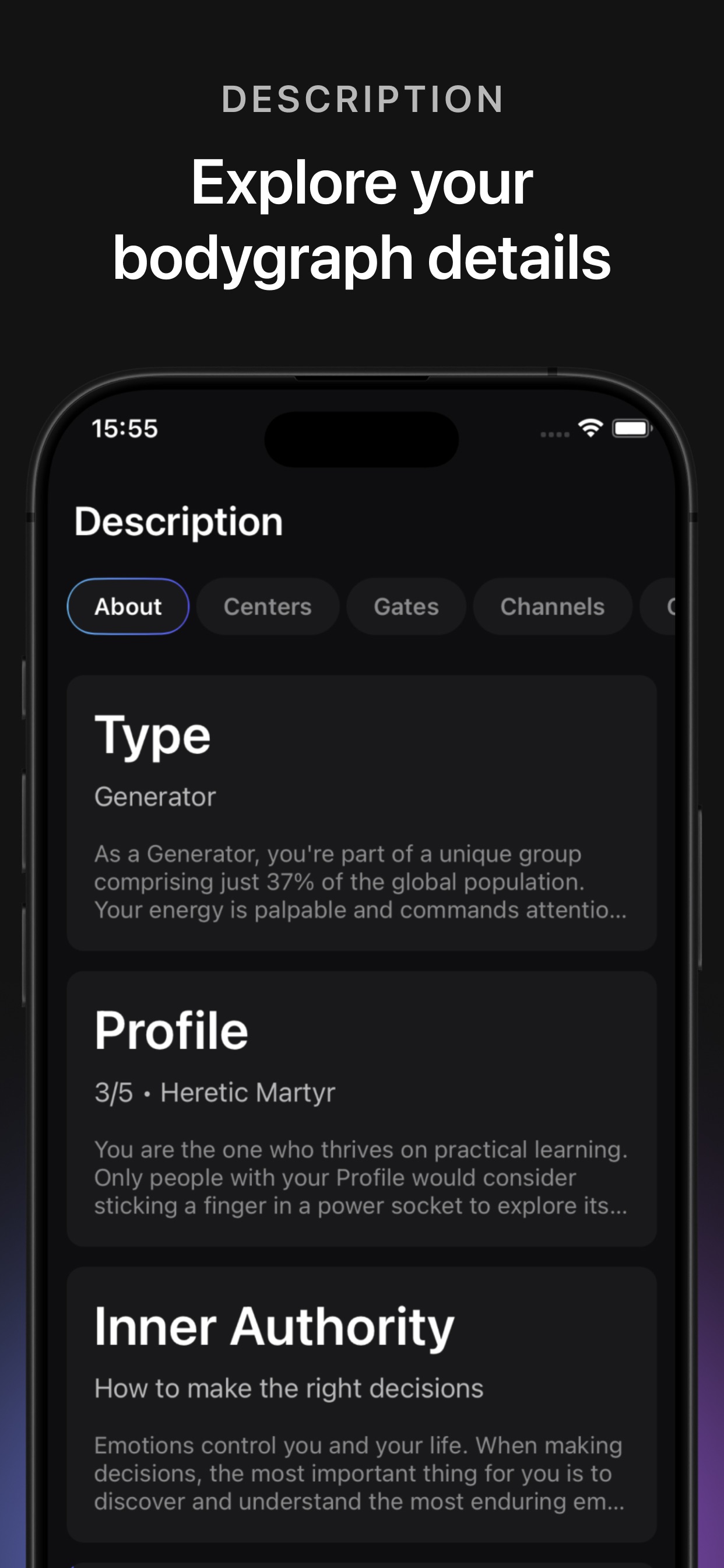 Human Design: HD Birth Chart App Store screenshot 1