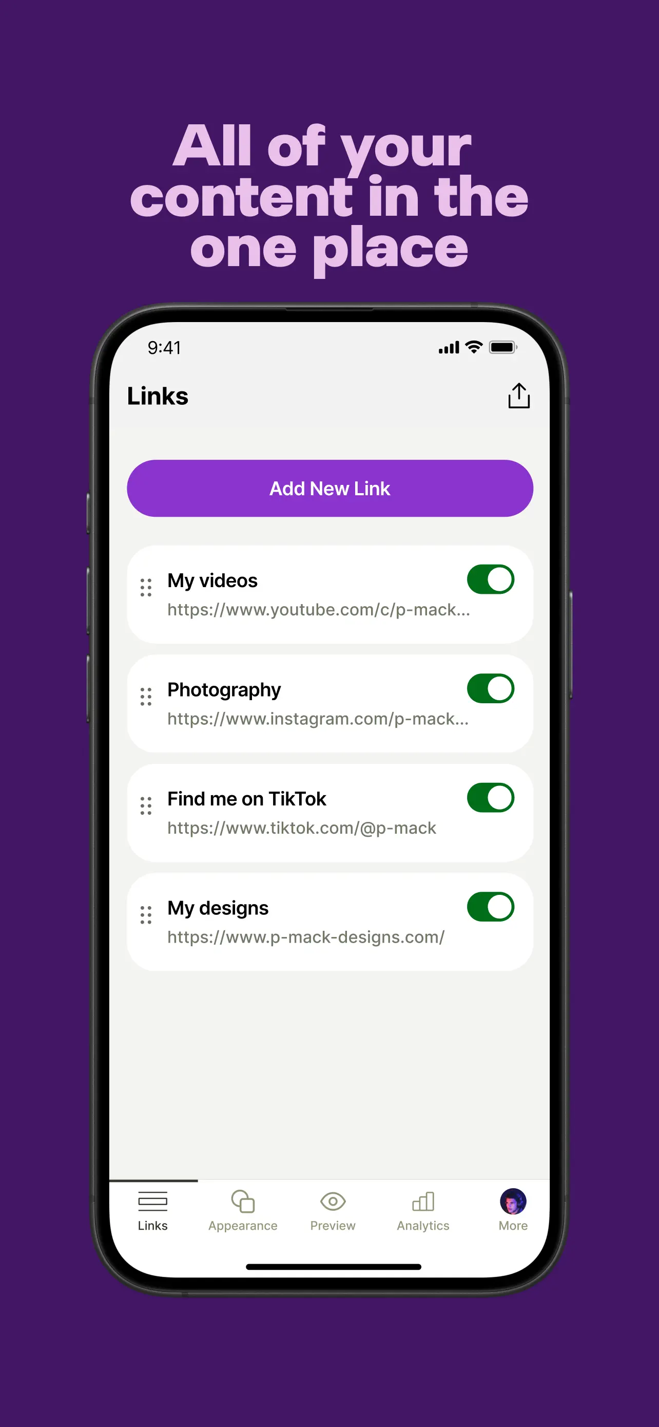 Linktree: Link in Bio Creator App Store screenshot 2
