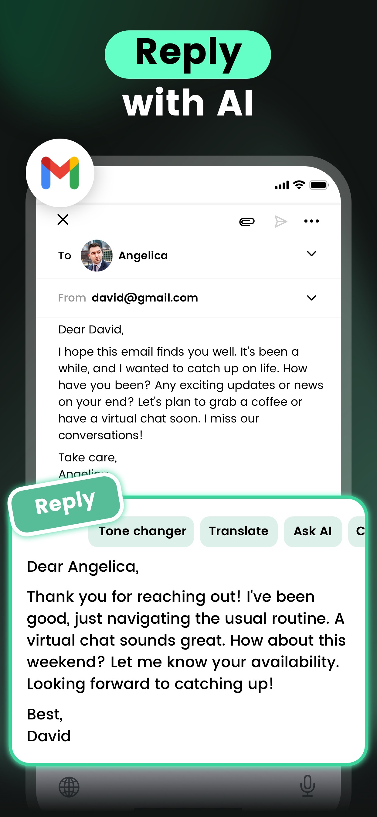 AI Keyboard: Chatbot, Grammar App Store screenshot 2