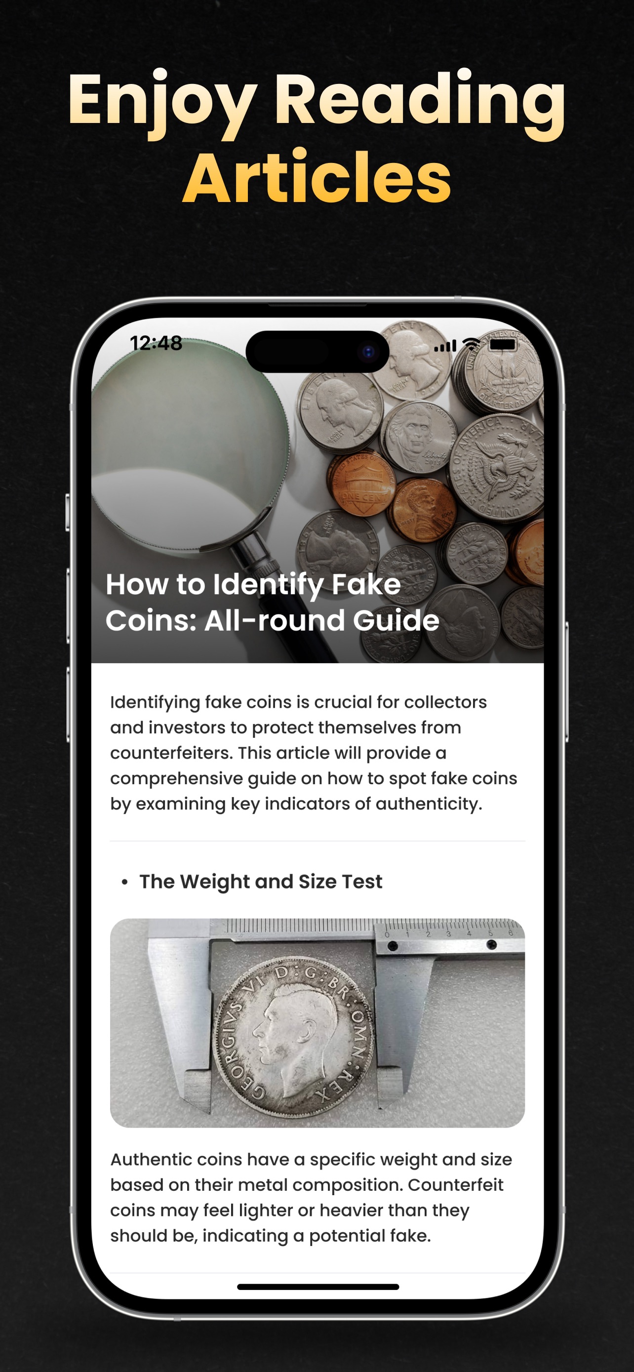 Coin ID Scanner: Value Checker App Store screenshot 1