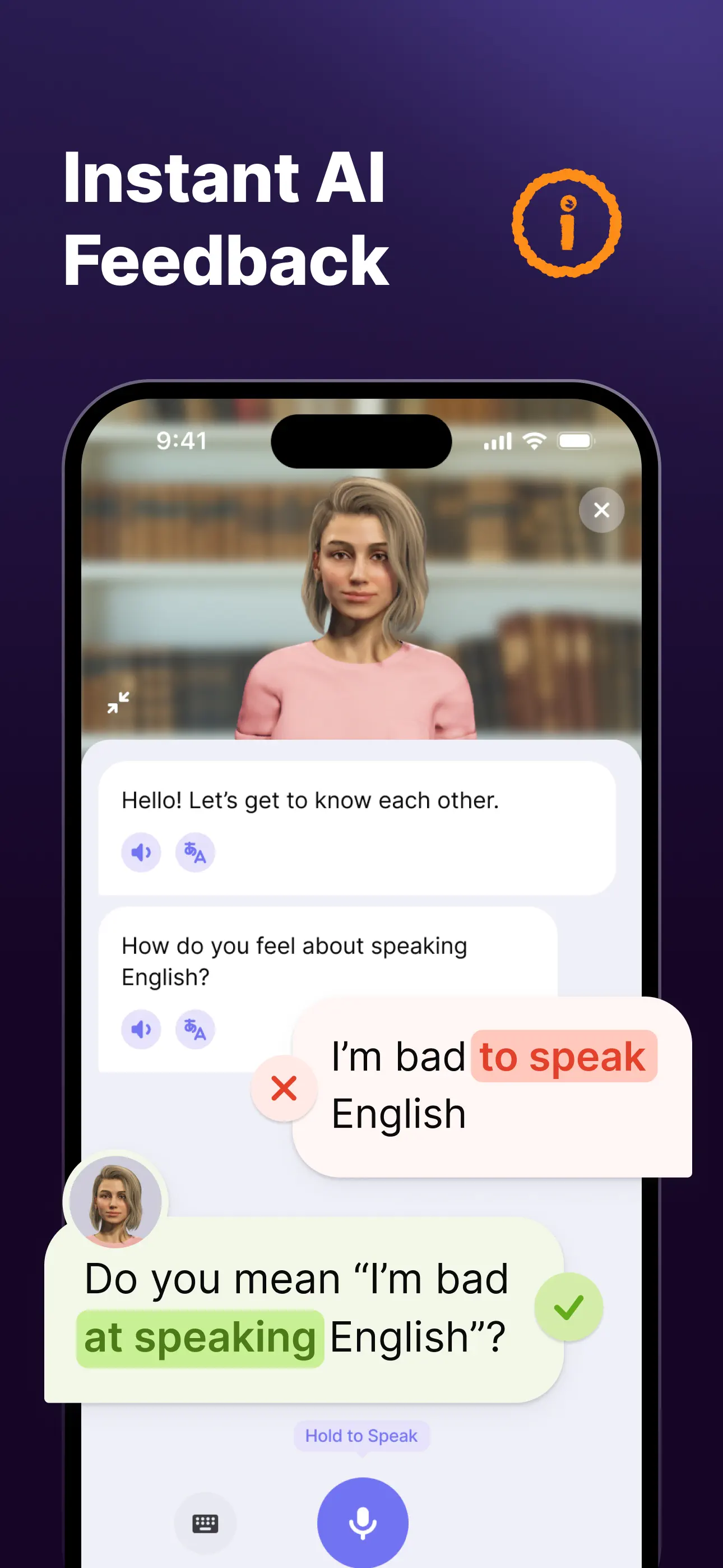 JustSpeak – AI English Tutor App Store screenshot 3