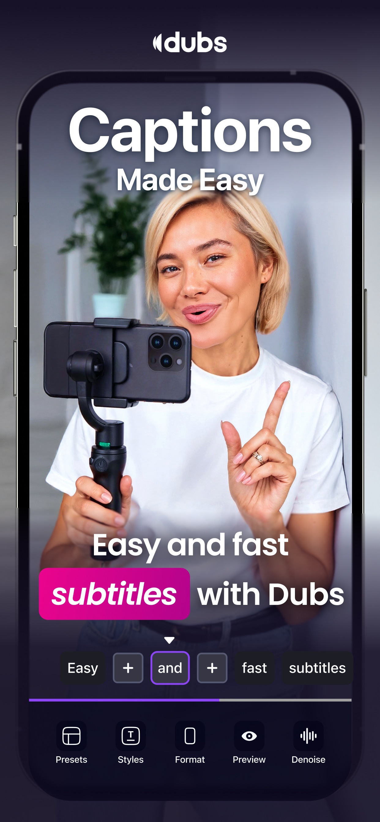 Captions AI for Videos - Dubs App Store screenshot 2