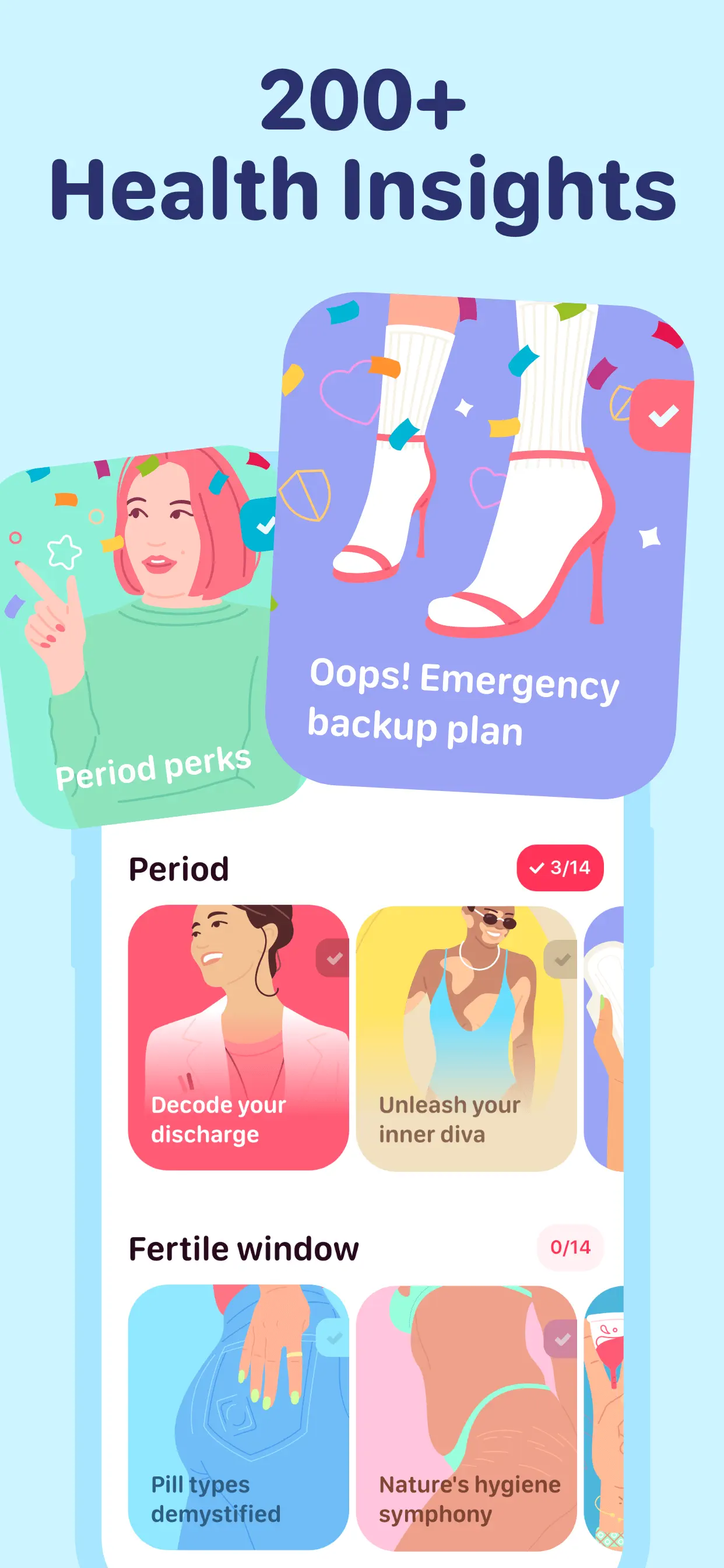 My period calendar Pinkllama App Store screenshot 3