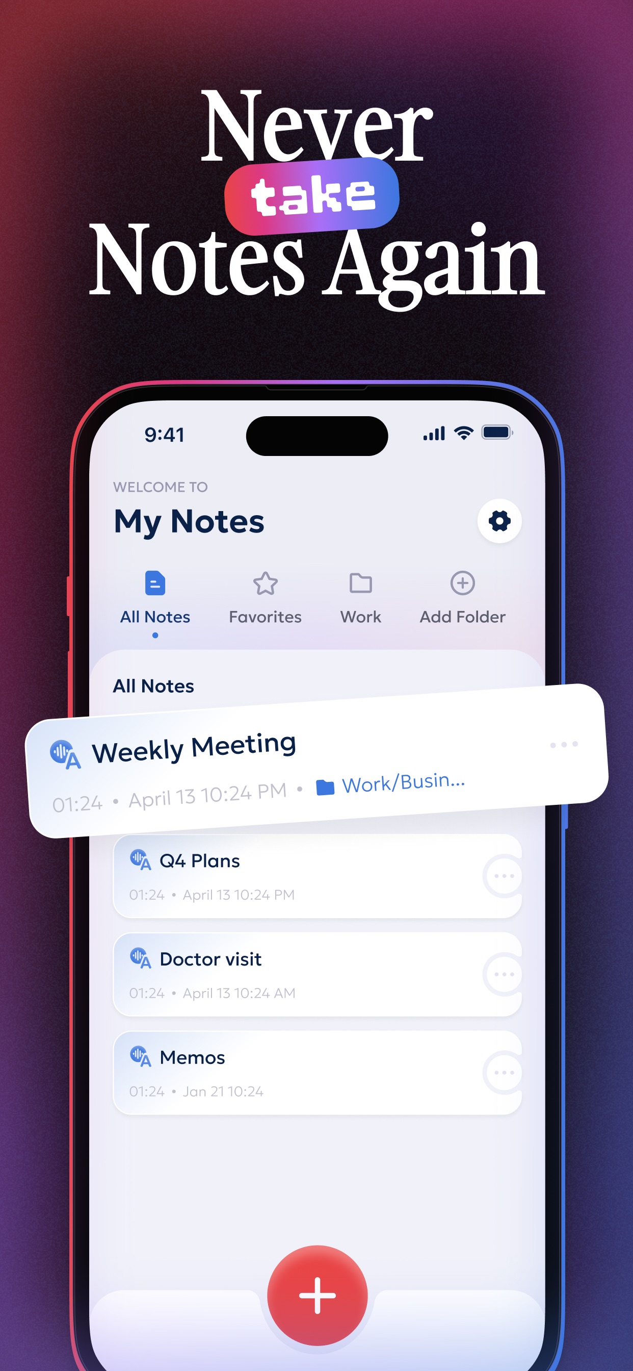 AI Summary - Meeting Notes App Store screenshot 3