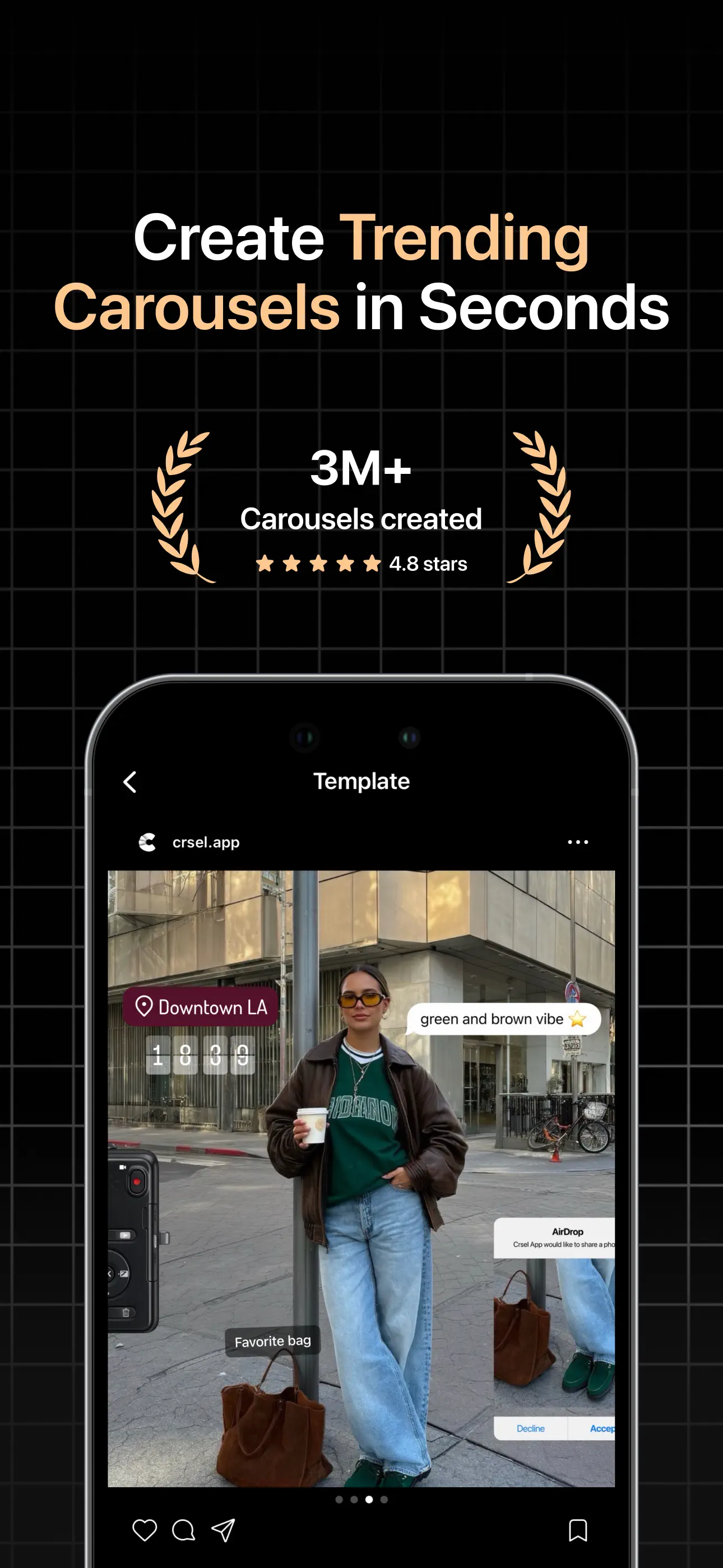 Crsel: Carousel, Collage Maker App Store screenshot 1