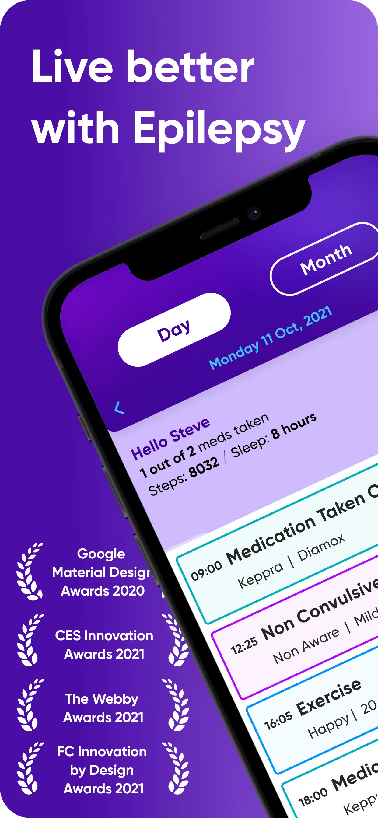 Epsy: Seizure Log for Epilepsy App Store screenshot 1