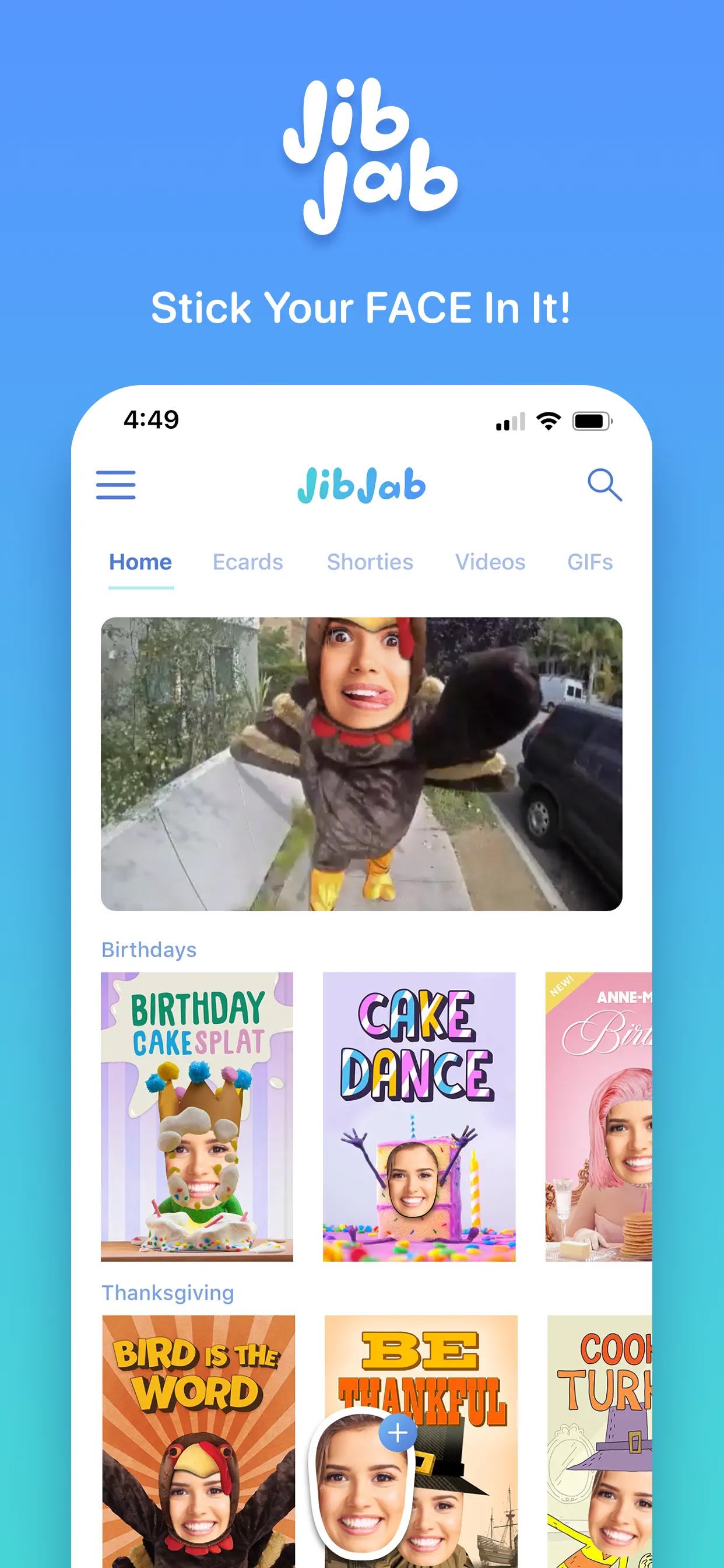JibJab: Funny Ecards, GIFs, AI App Store screenshot 2