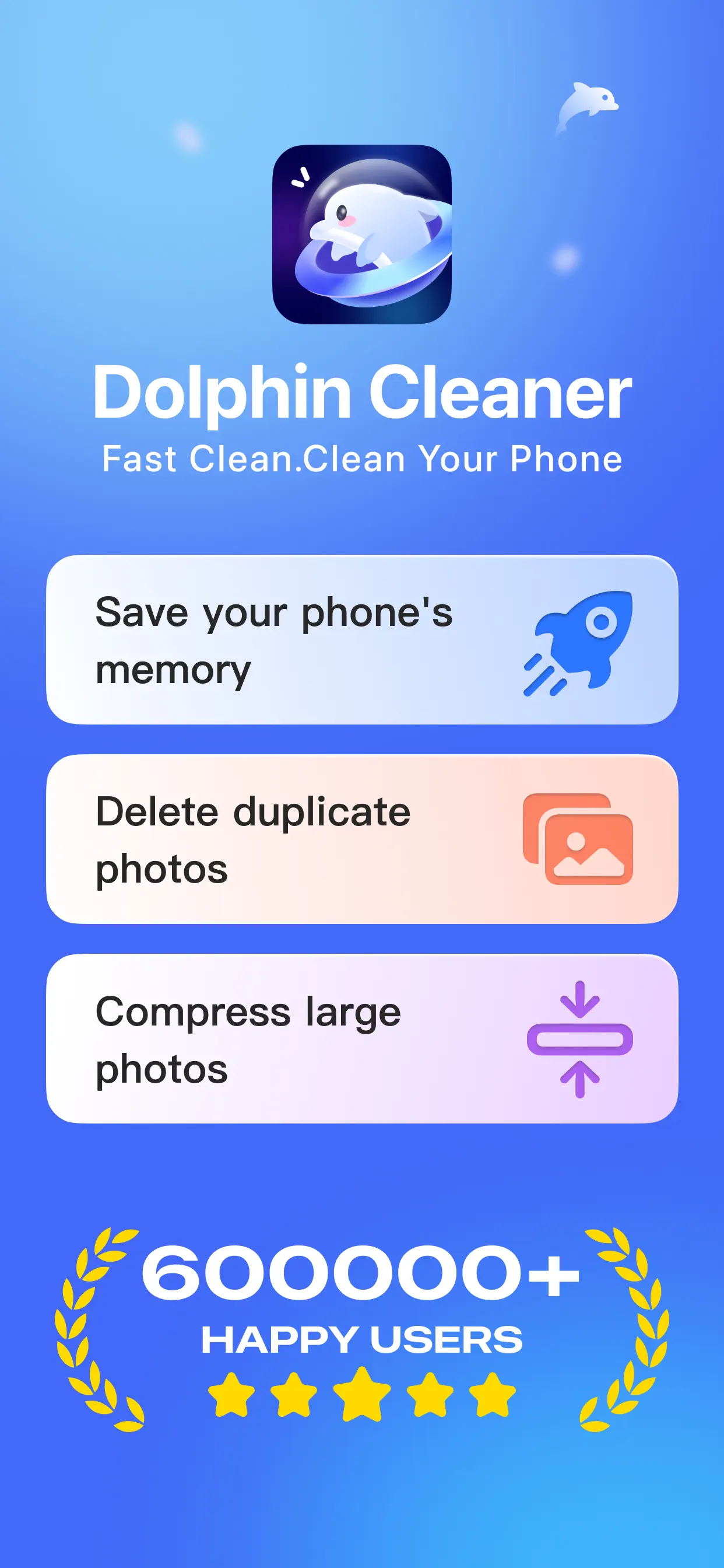 Dolphin Cleaner: Cleanup Space App Store screenshot 1